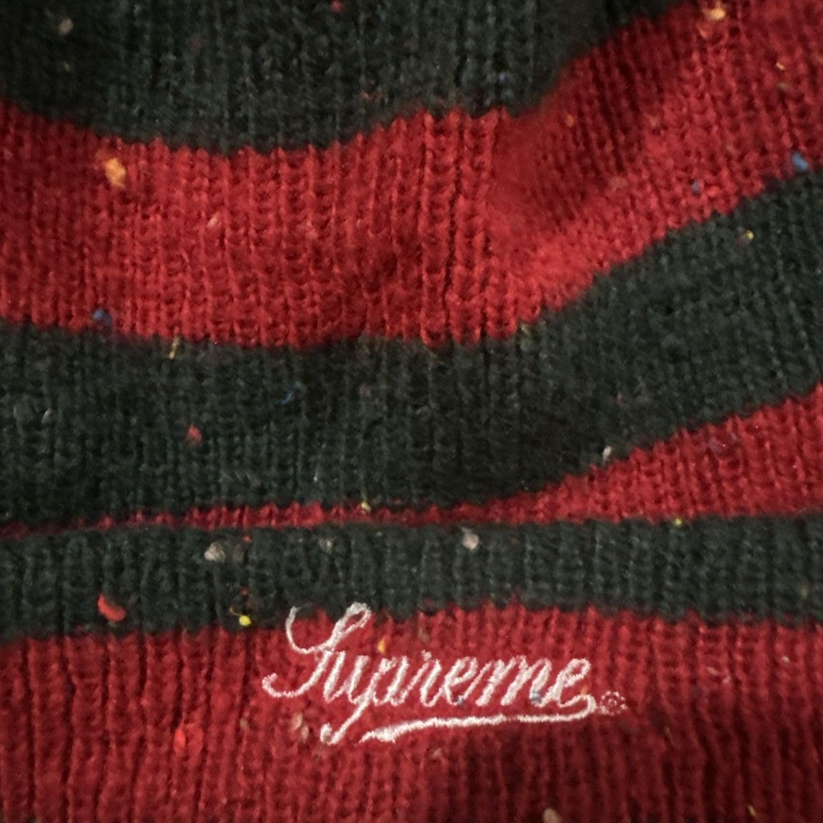 Supreme Supreme Stripe Speckle Beanie FW19 Red Green Christmas Size ONE SIZE - 2 Thumbnail
