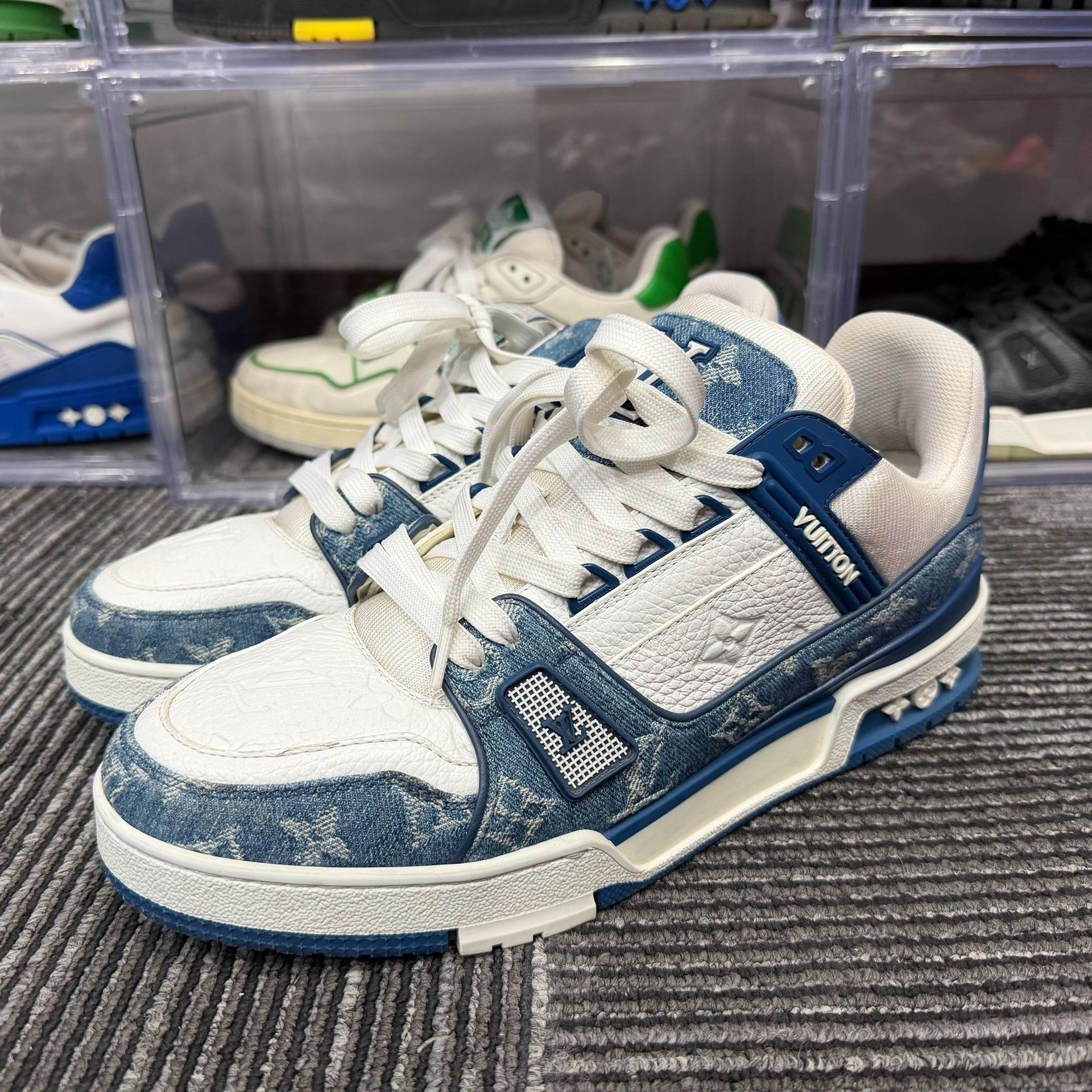 Louis Vuitton Louis Vuitton Training Denim Blue Lowtop Sneakers 8 Men Size US 8 / EU 41 - 1 Thumbnail