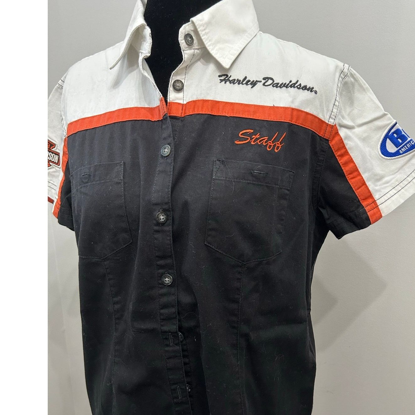 Harley Davidson Harley-Davidson Staff Shirt Black Orange White Women’s M Size M / US 6-8 / IT 42-44 - 3 Thumbnail