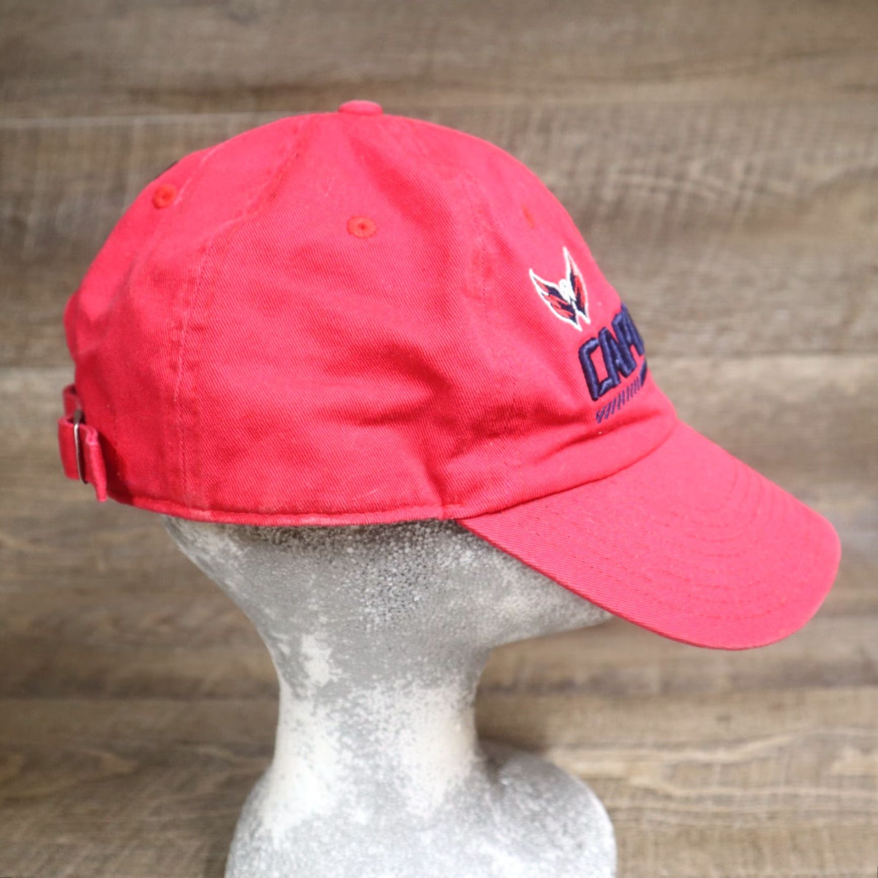 Bally VINTAGE Washington Capitals Hat Baseball Cap Adult Adjustable Red Cotton Twill Embroidered Sports Cap Mens Size ONE SIZE - 3 Thumbnail