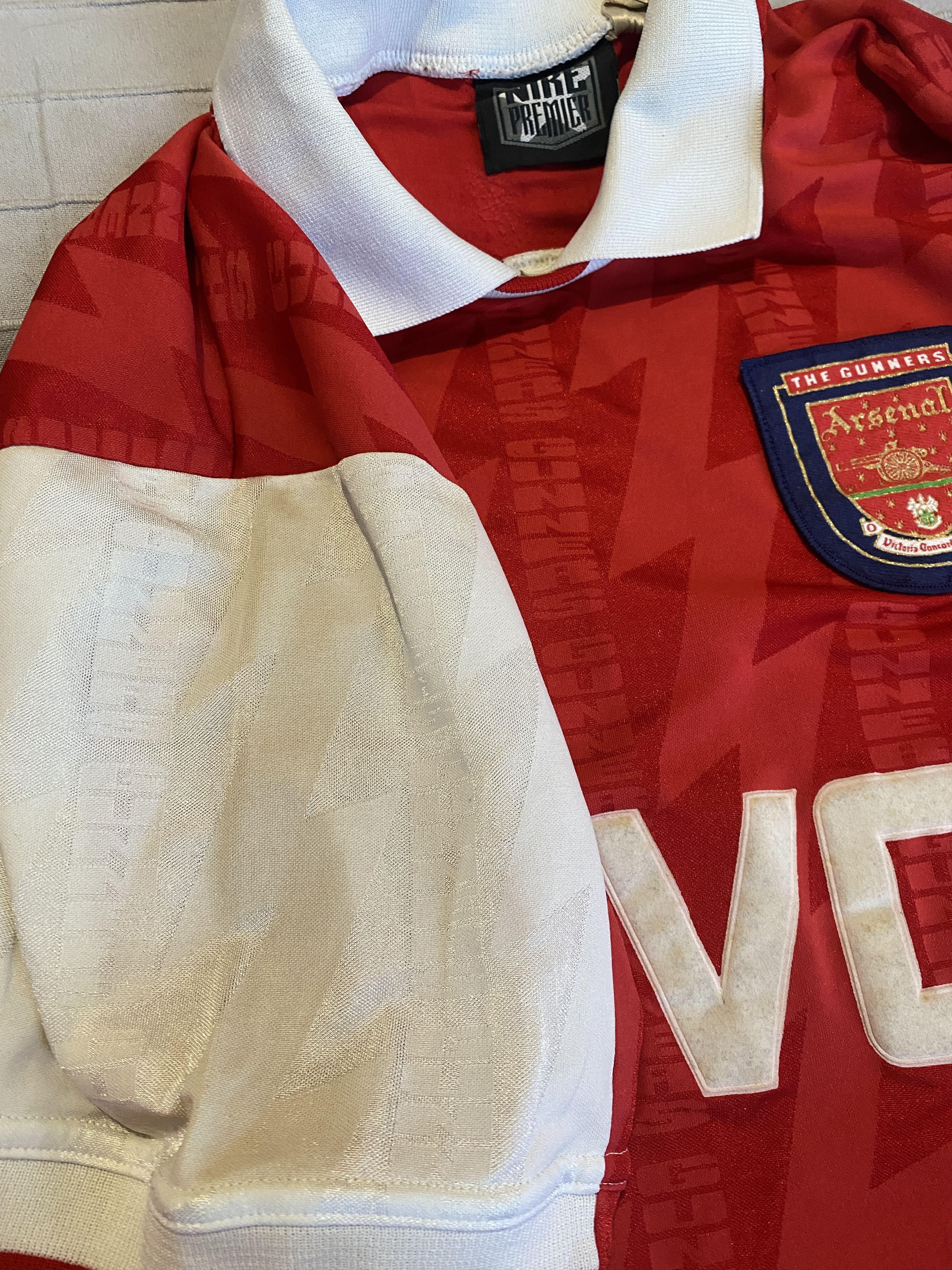 Nike × Vintage Arsenal Nike JVC Home Football Shirt 90s vintage blockcore Size US L / EU 52-54 / 3 - 10 Thumbnail