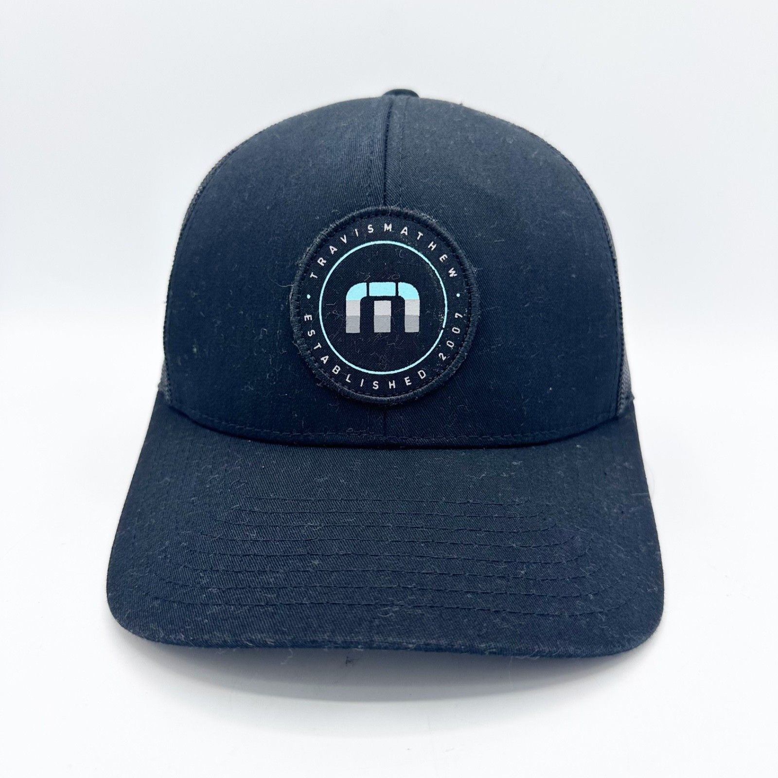 TravisMathew Travis Mathew Golf Hat Cap Snapback Black Trucker Mesh Mens Size ONE SIZE - 2 Thumbnail
