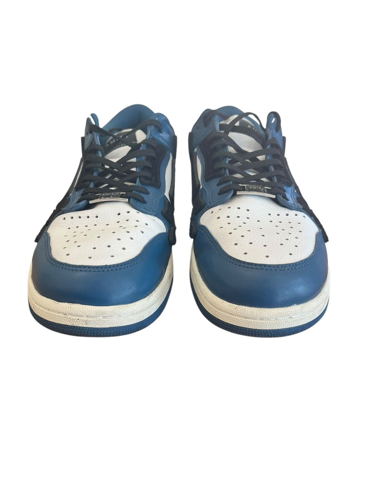 Amiri Amiri Skel Low White Navy Blue Size US 14 / EU 47 - 5 Thumbnail
