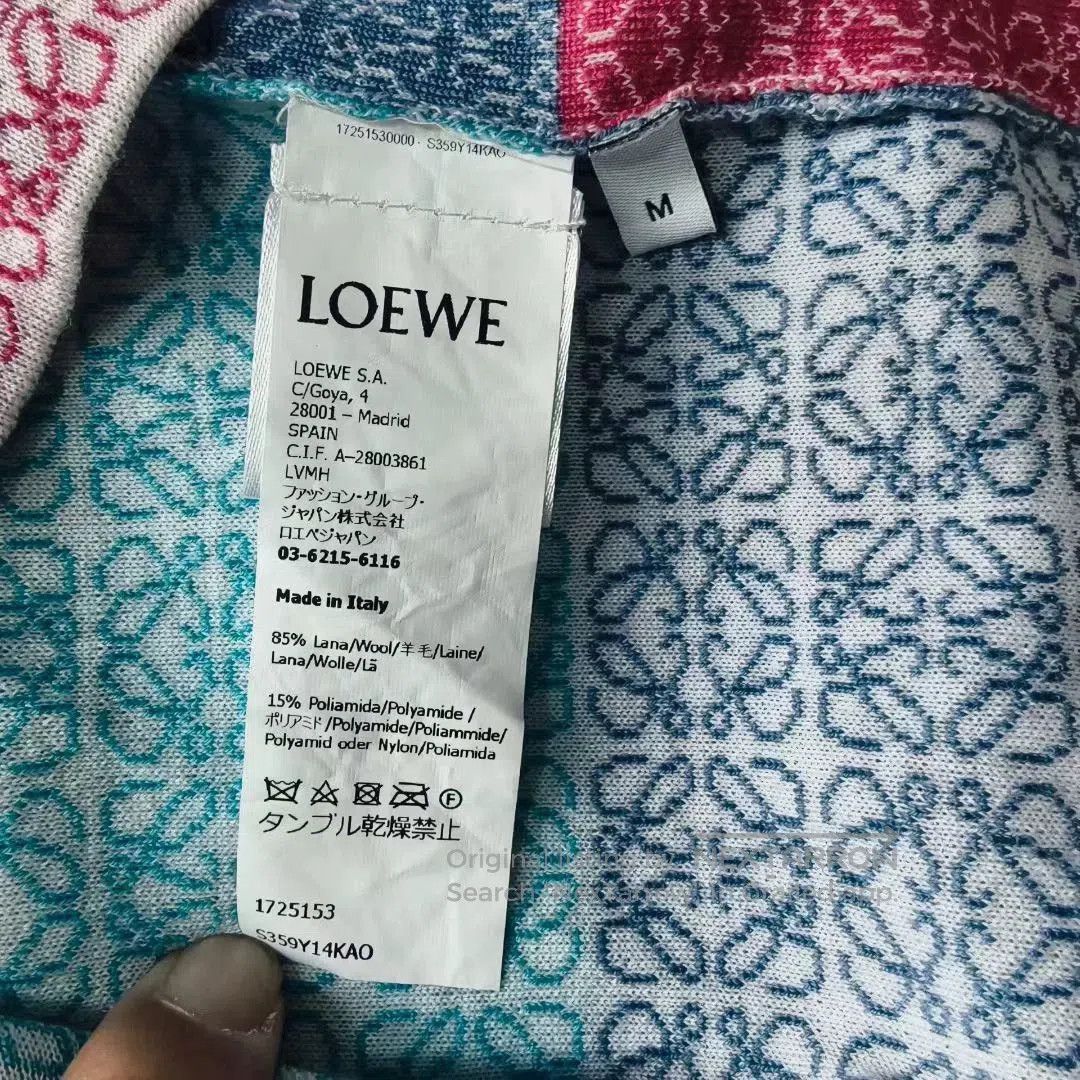 Loewe LOEWE Logo Wool Colorblock Long Sleeve Sweater. Size US M / EU 48-50 / 2 - 4 Thumbnail