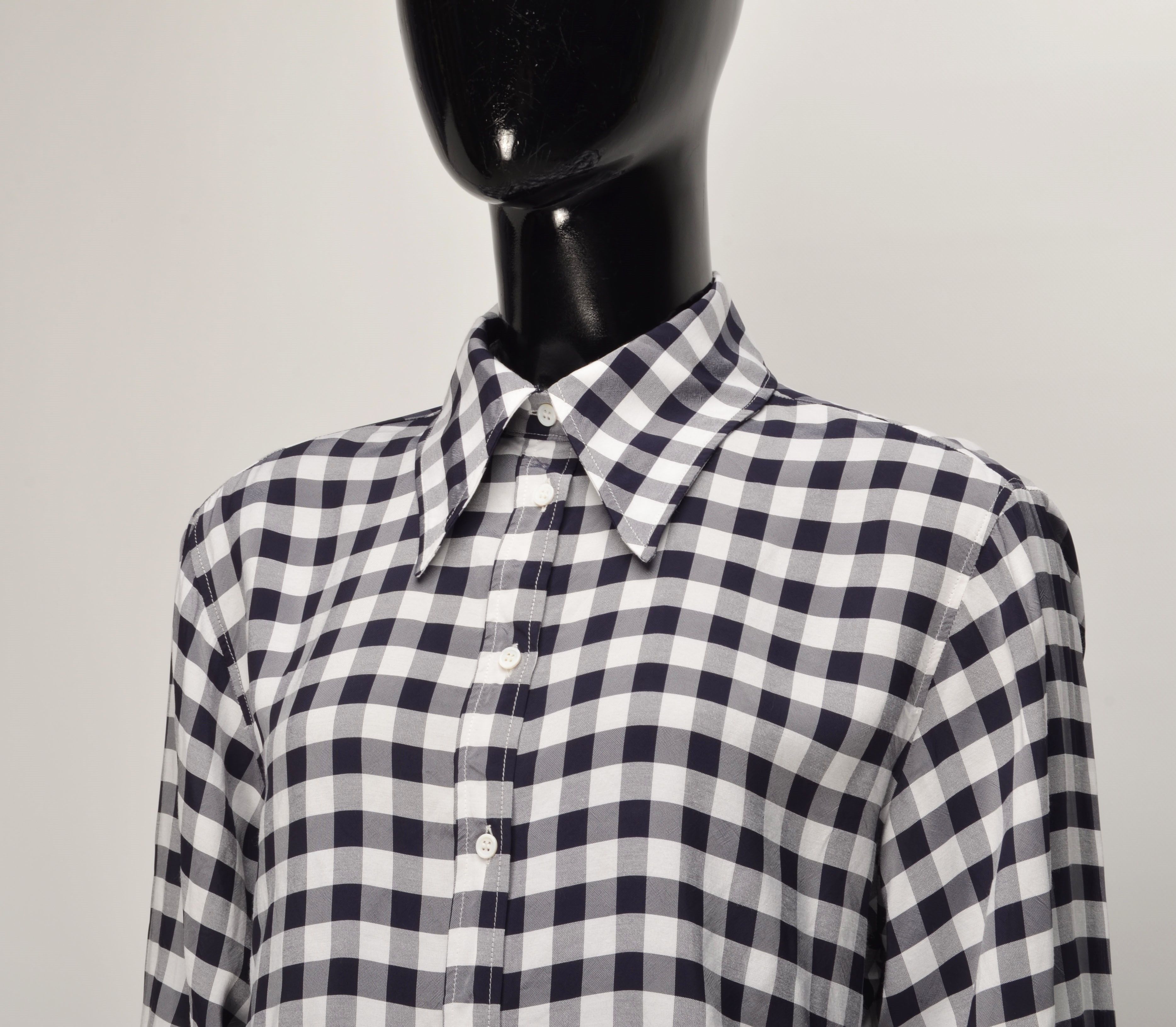 Joseph Joseph Checkered Blue Long Sleeve Button Up Shirt Size S / US 4 / IT 40 - 2 Thumbnail