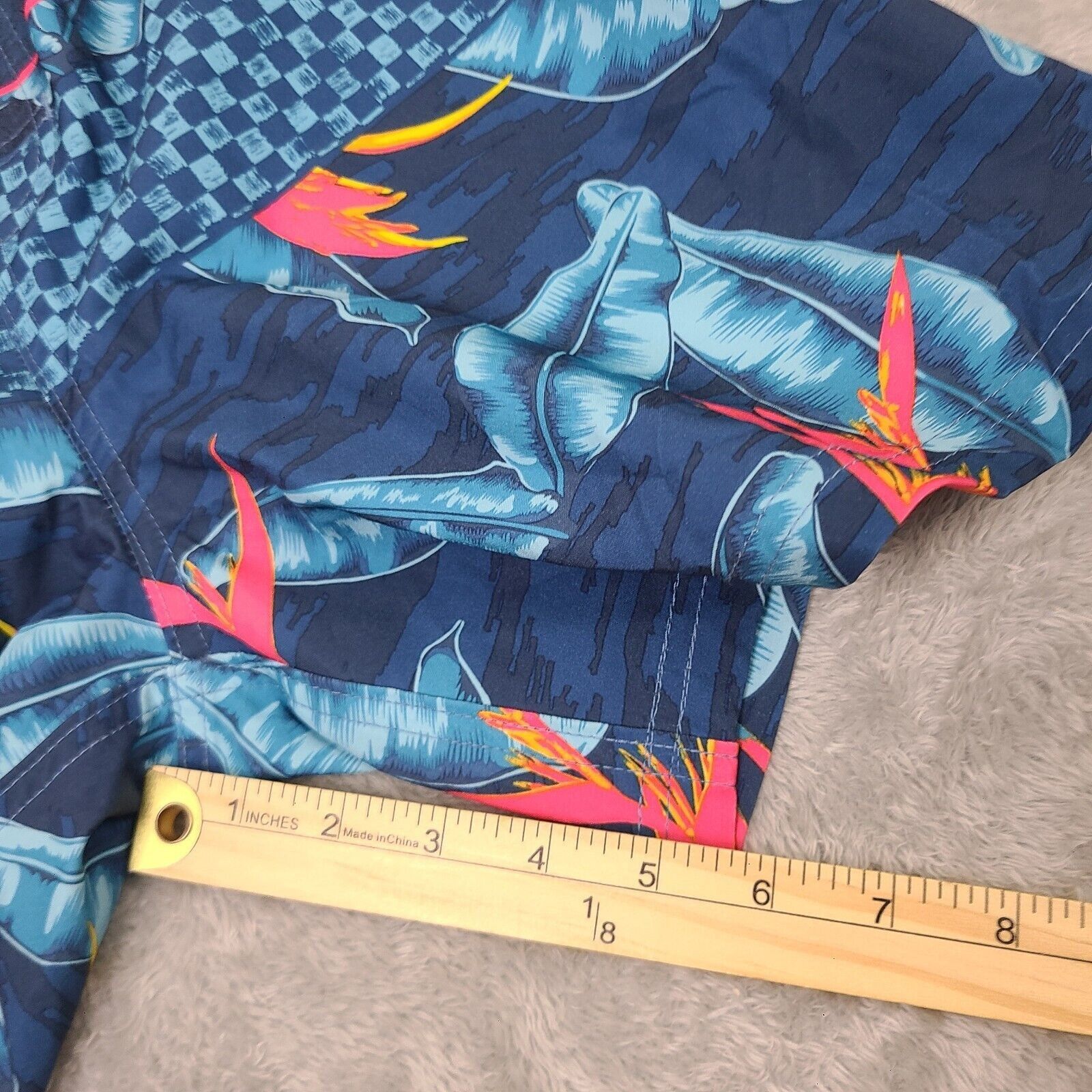 Ocean Current Ocean Current Board Shorts Men’s Blue Pink Gray Lined Hawai Size US 35 - 10 Thumbnail