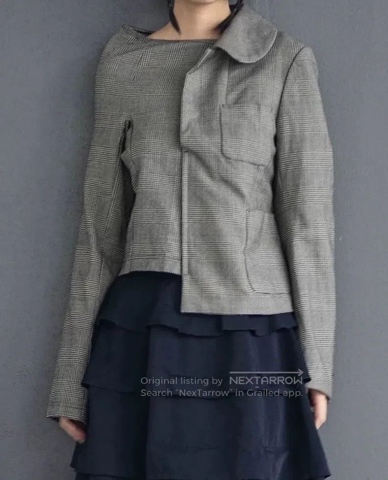Comme des Garcons Comme Des Garcons Wool Houndstooth Asymmetrical Design Jac Size S / US 4 / IT 40 - 8 Thumbnail