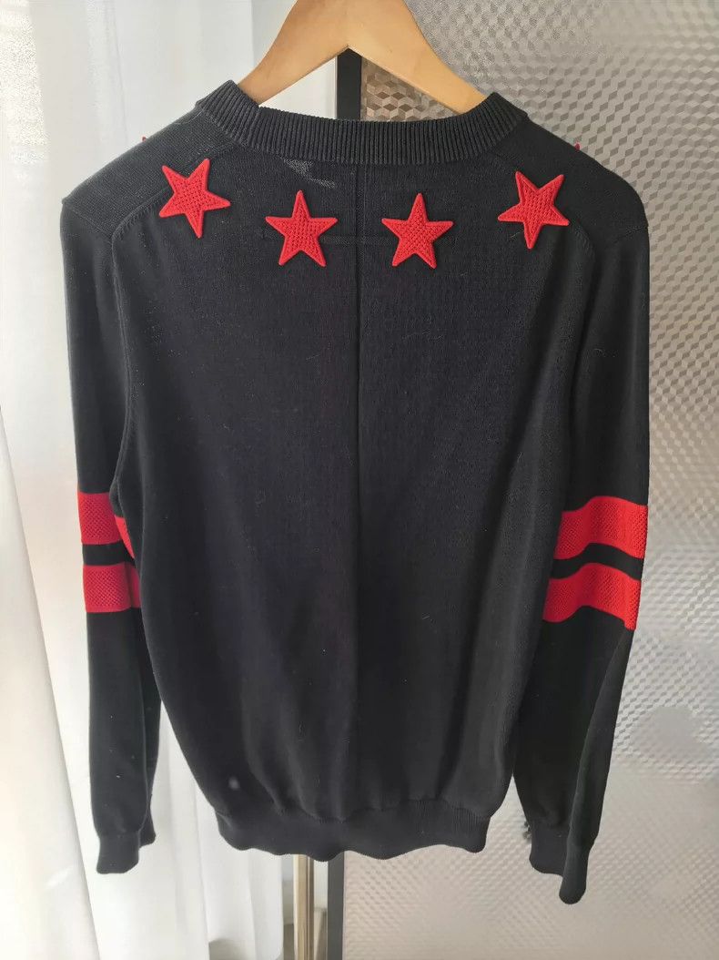 Givenchy Givenchy Five-Pointed Star Black and Red Knit Hoodie Jacke Size US L / EU 52-54 / 3 - 2 Thumbnail