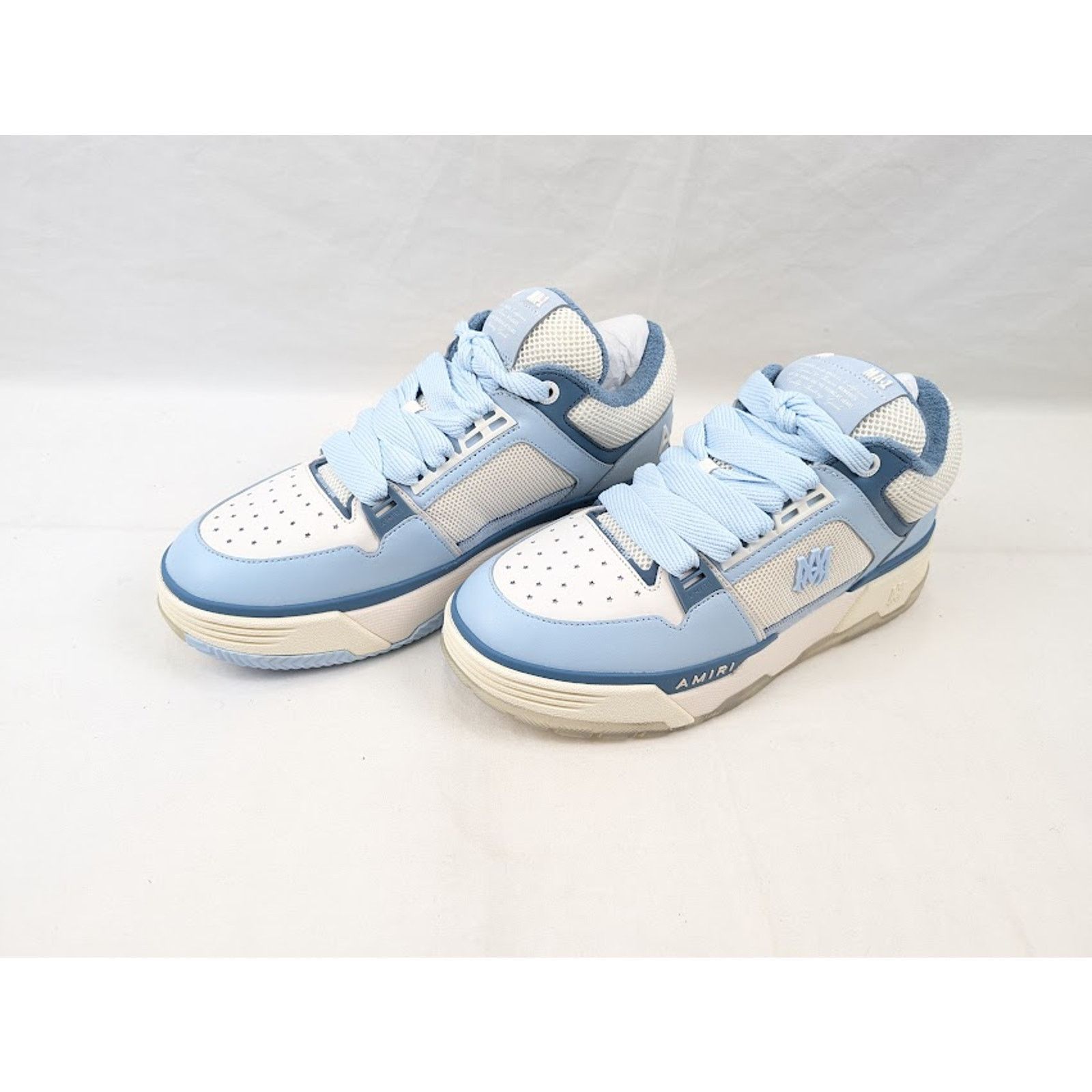 Amiri o1rshd1 MA-1 Low-Top Sneakers in Alabaster Blue Size US 13 / EU 46 - 18 Thumbnail