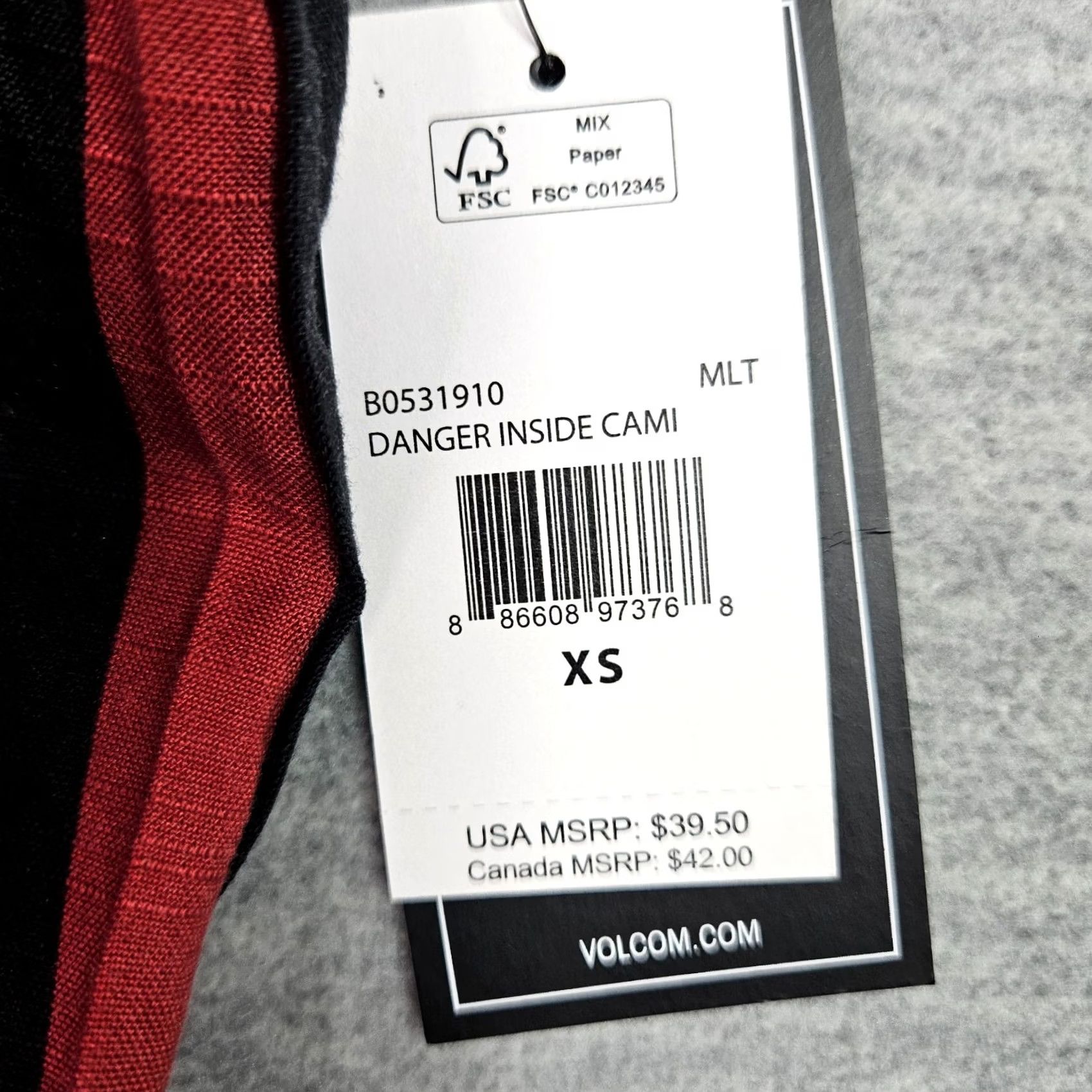 Volcom Volcom Cami Crop Top XS Striped Button Front NWT Size XS / US 0-2 / IT 36-38 - 6 Thumbnail