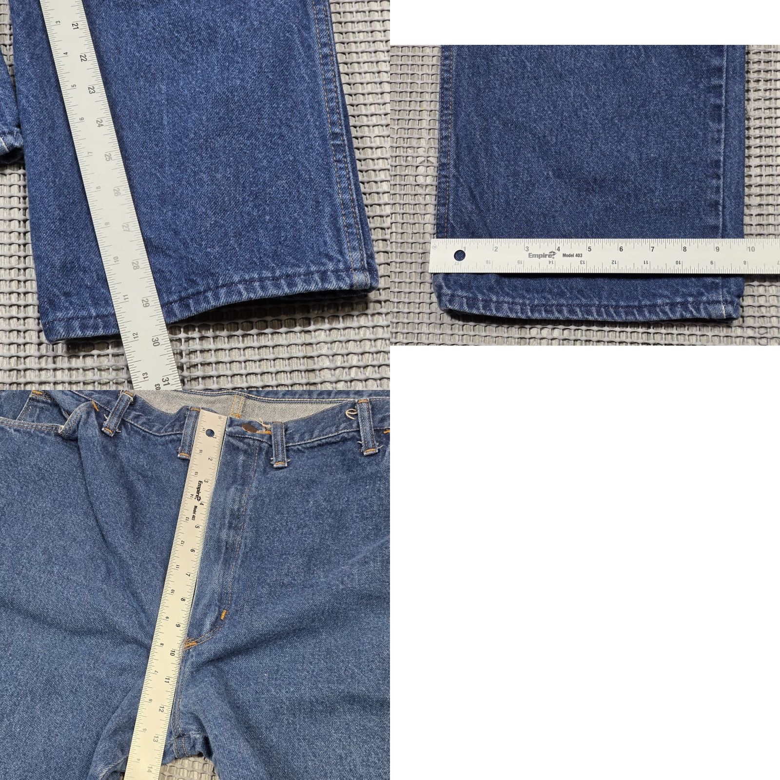Denime Vtg 80s Maverick Blue Denim Jeans Mens 44x30 USA Made Dark Wash 5-Pocket Design Regular Straight Jeans Mens Size US 44 / EU 60 - 9 Thumbnail