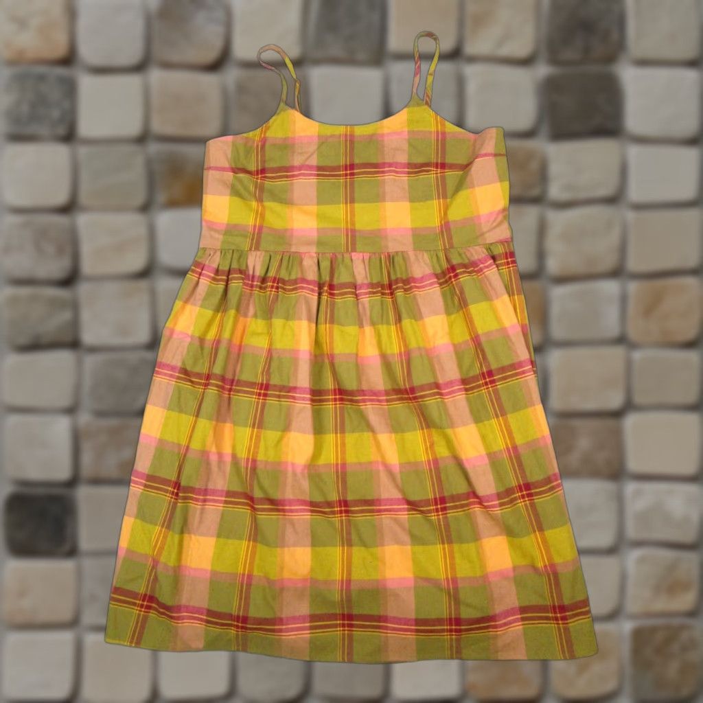 Madewell Madewell Dress Womens XS Green Red Blouson Cotton Plaid Cowl Neck  Sleeveless Short Vintage: No | Grailed