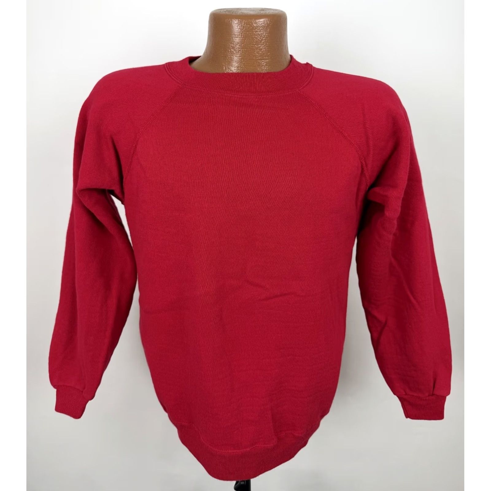Hanes VINTAGE Hanes Sweatshirt Mens M Red Crewneck Raglan Slim Fit 90s Pullover Size US M / EU 48-50 / 2 - 2 Thumbnail