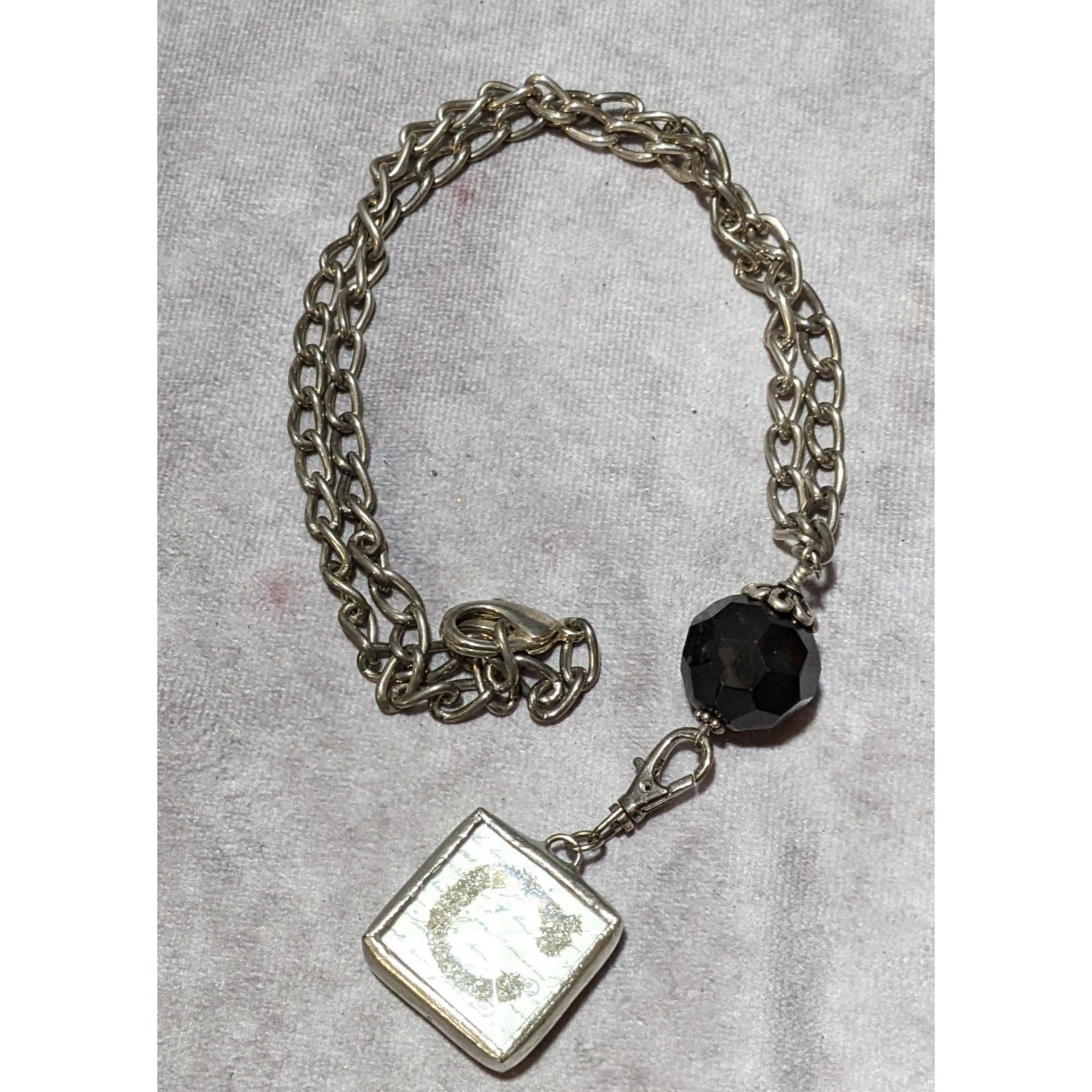 Other Unique Glitter Heart C Reversible Pendant Necklace Size ONE SIZE - 16 Thumbnail