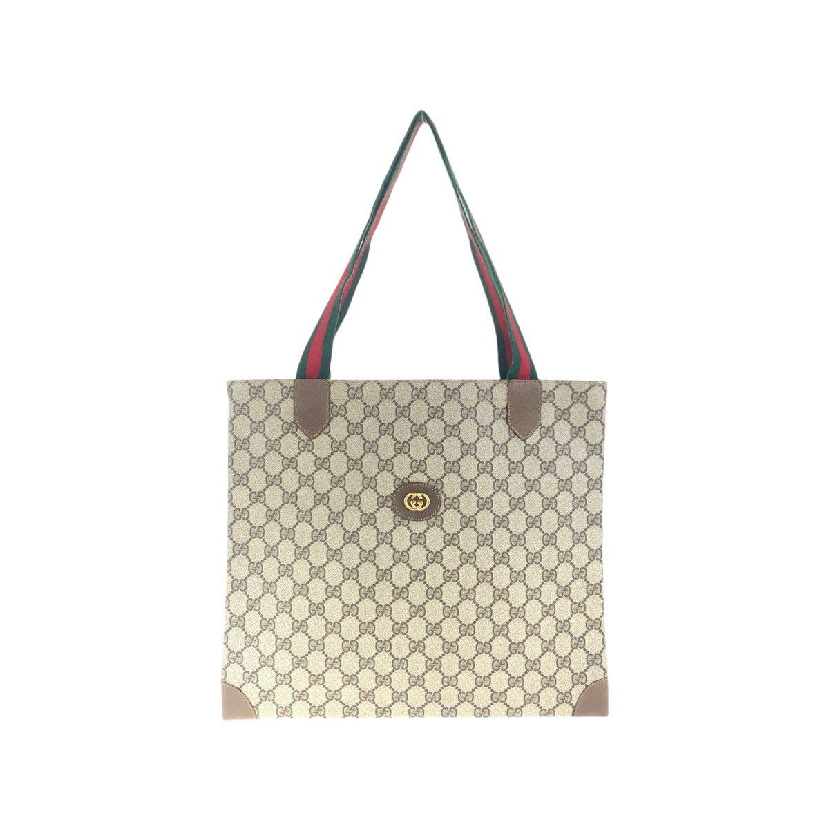 Gucci Gucci GG Supreme Canvas 2Way Tote Bag Canvas Shoulder Bag 002.63.0048 in Beige, Women's