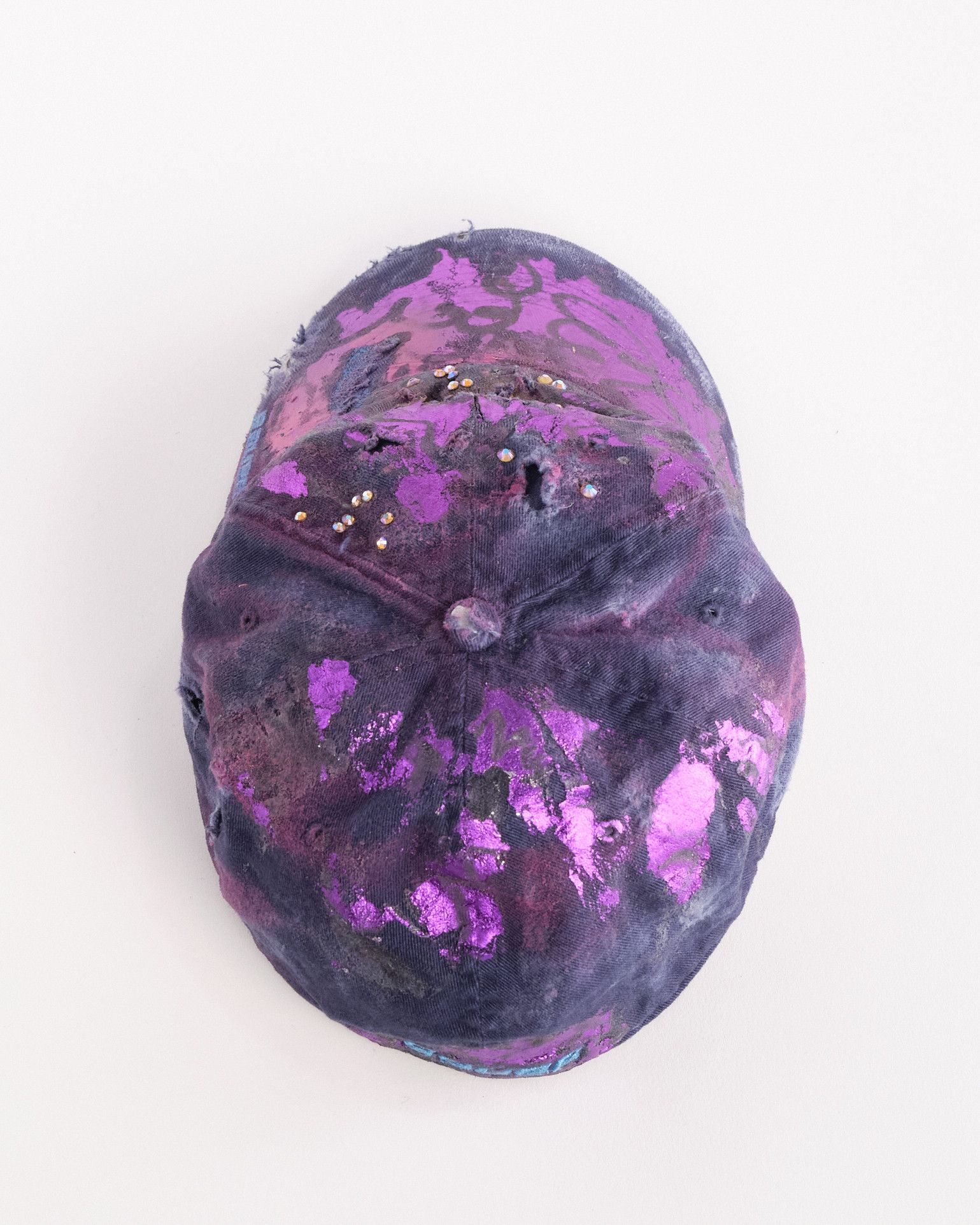 Other ASTROBOI* Blue 'Milky Way' Thrashed Metallic Rhinestone Hat Size ONE SIZE - 6 Thumbnail