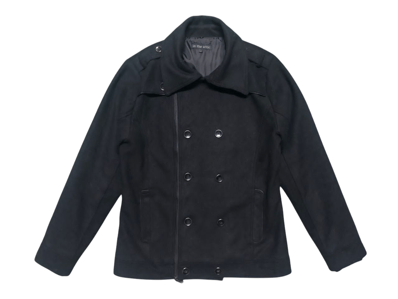 14th Addiction × If Six Was Nine × Japanese Brand Y2K In The Attic Double Collar Double Breasted Wool Jacket Size US M / EU 48-50 / 2 - 3 Thumbnail