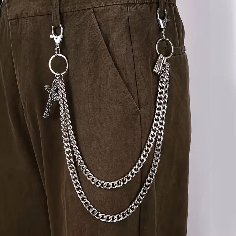 Other Cross Keychain Clip Belts Jeans Rock Hip Hop Pants Chain Size ONE SIZE - 2 Thumbnail