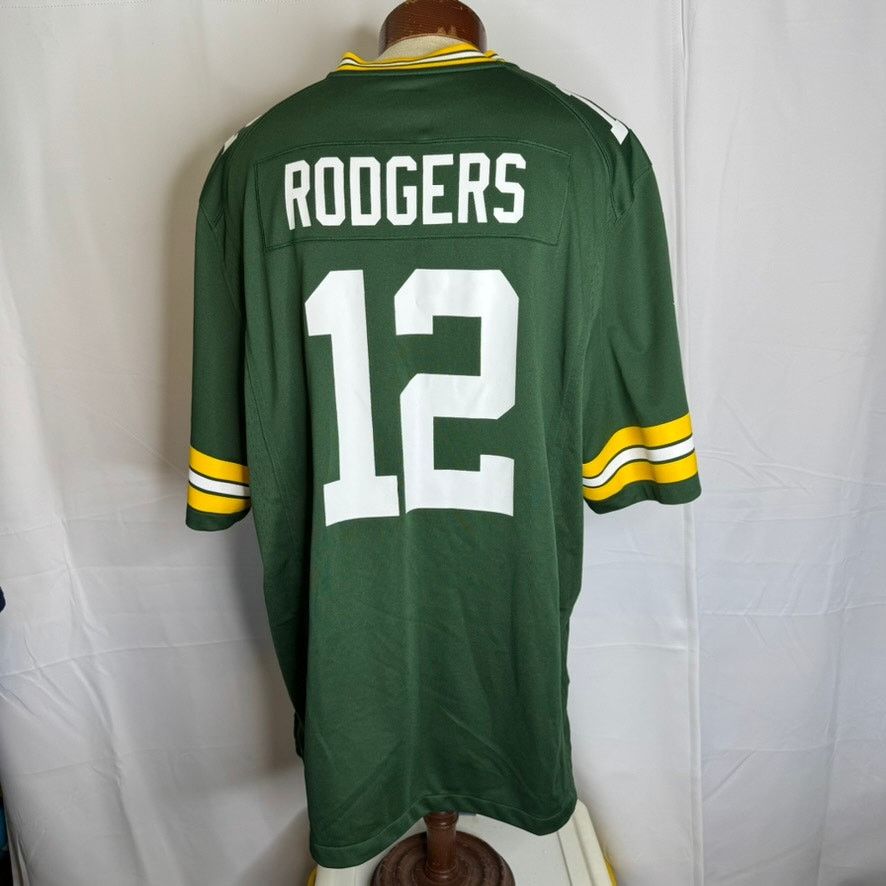 Nike Nike Aaron Rodgers #12 Green Bay Packers NFL Jersey XXL Size US XXL / EU 58 / 5 - 1 Thumbnail
