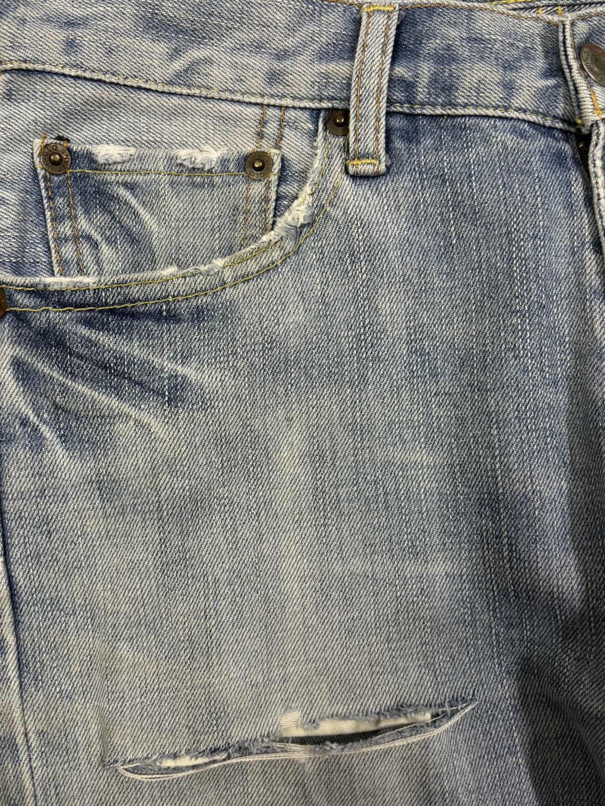 Undercover × Uniqlo Vintage Uniqlo S002 Straight Leg Distressed Grunge Jeans Size US 29 - 4 Thumbnail