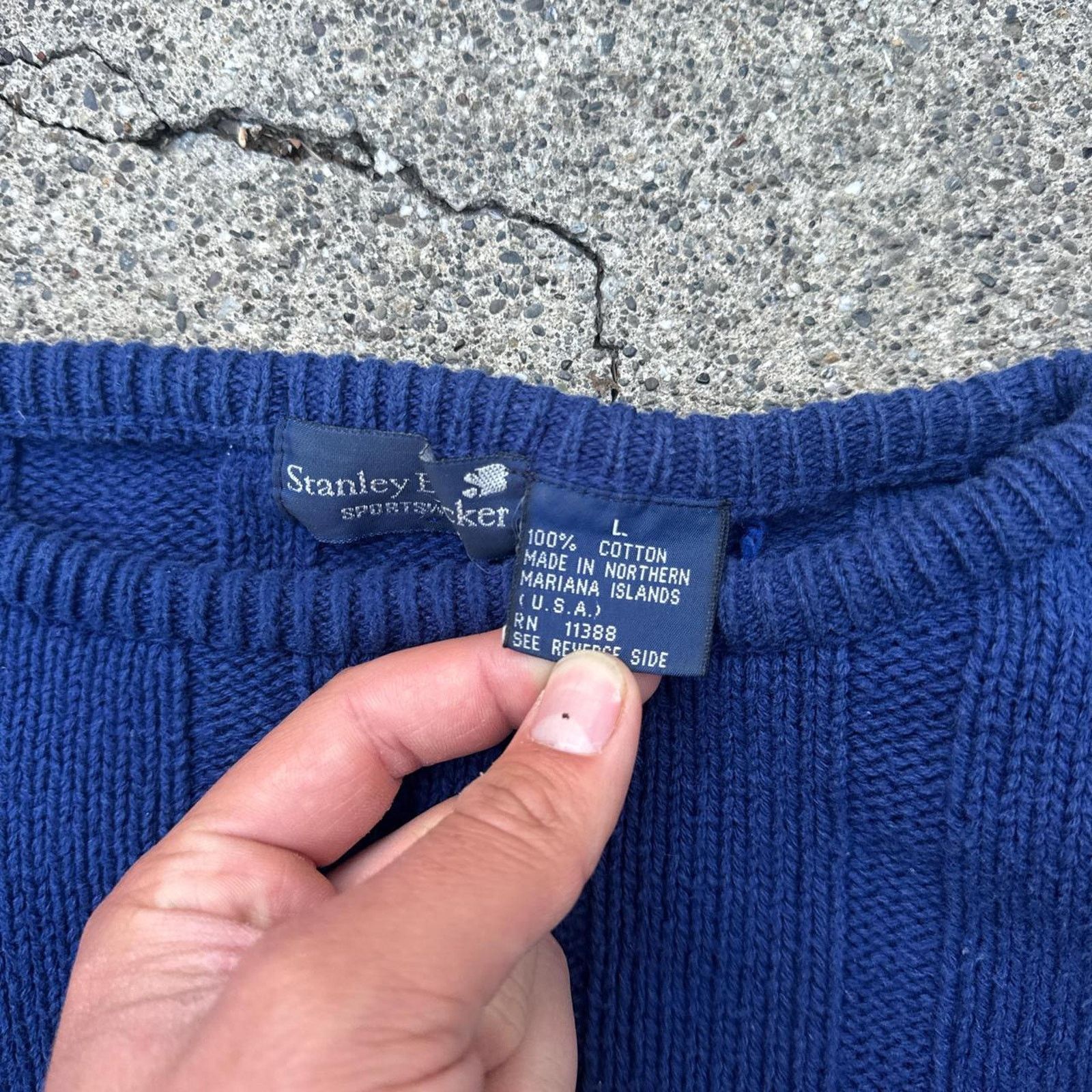 Stanley Blacker Vintage 90s Stanley Blacker Blue Sweater – Size Large Size US L / EU 52-54 / 3 - 4 Thumbnail