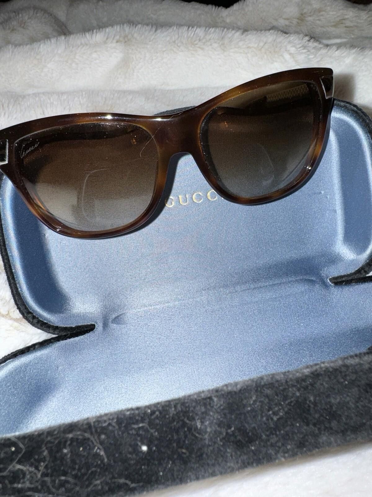 Gucci GUCCI Cristal Cat Sunglasses Brown Gradient & Silver w/ Case Size ONE SIZE - 8 Thumbnail