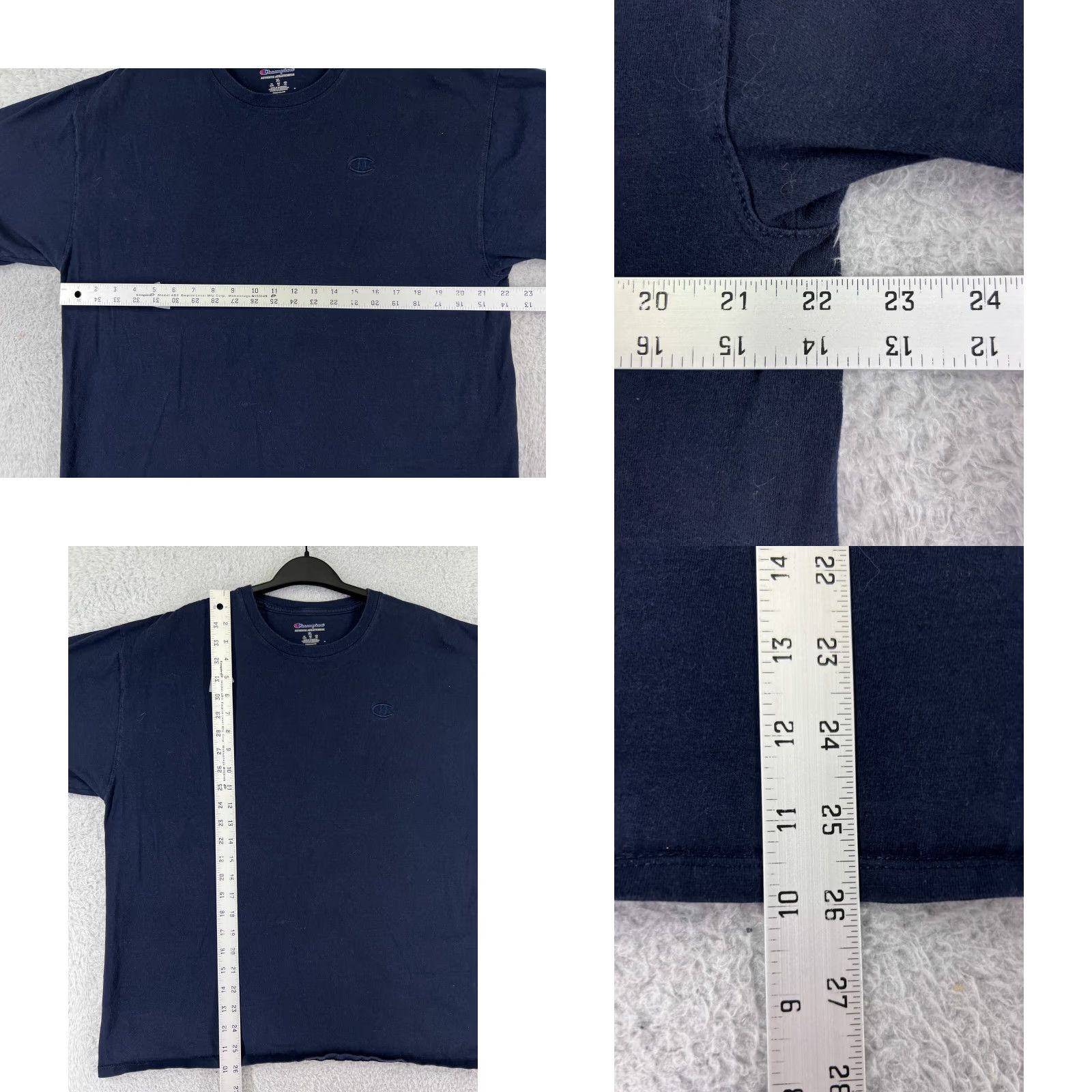 Champion Champion Shirt Mens XL Blue Crew Neck Logo Short Sleeve Cotton Size US XL / EU 56 / 4 - 9 Thumbnail