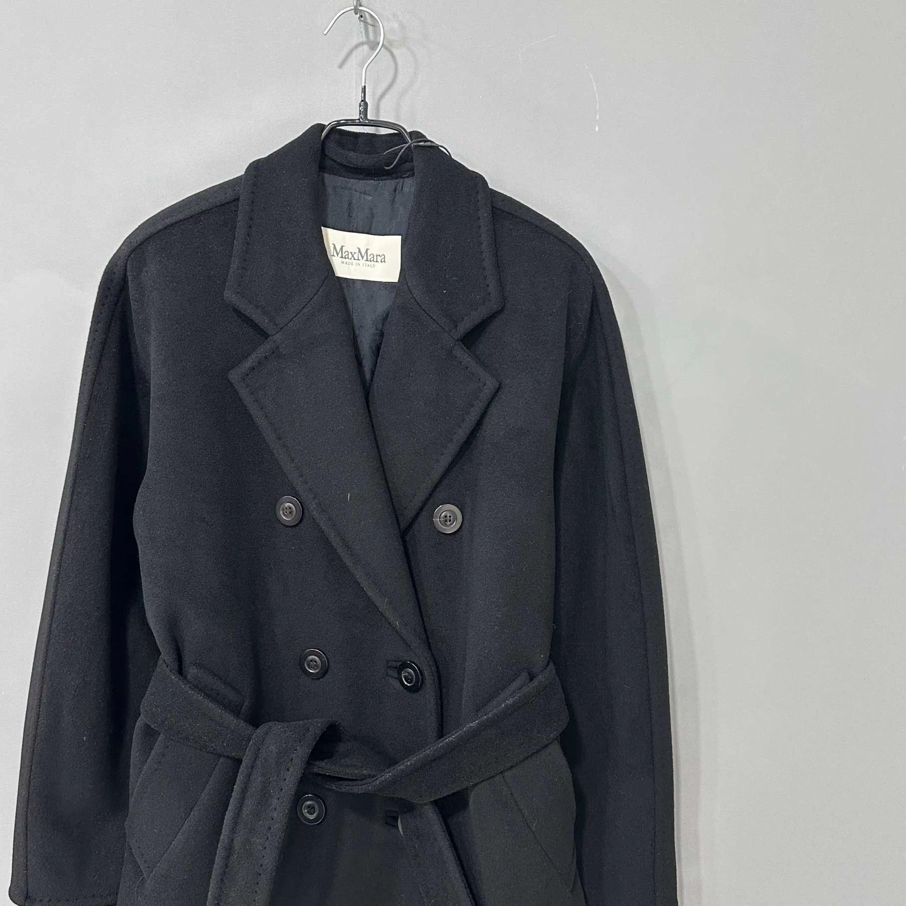 Max Mara MaxMara 101801 Black Coat 38 Size S / US 4 / IT 40 - 2 Thumbnail