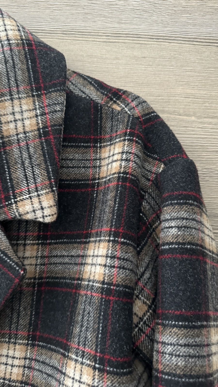 Designers Remix Two-Breasted Wool Checkered Coat