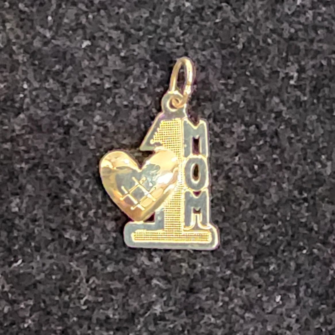 Vintage Vintage #1 MOM 14k Yellow Gold Heart Charm Pendant Size ONE SIZE - 8 Thumbnail