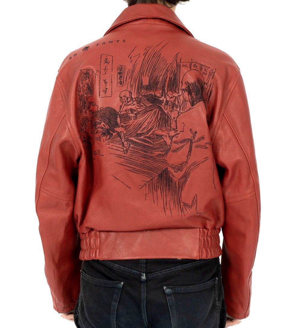 ENFANTS RICHES DEPRIMES FW23 / Leather Jacket / Red / Mens L