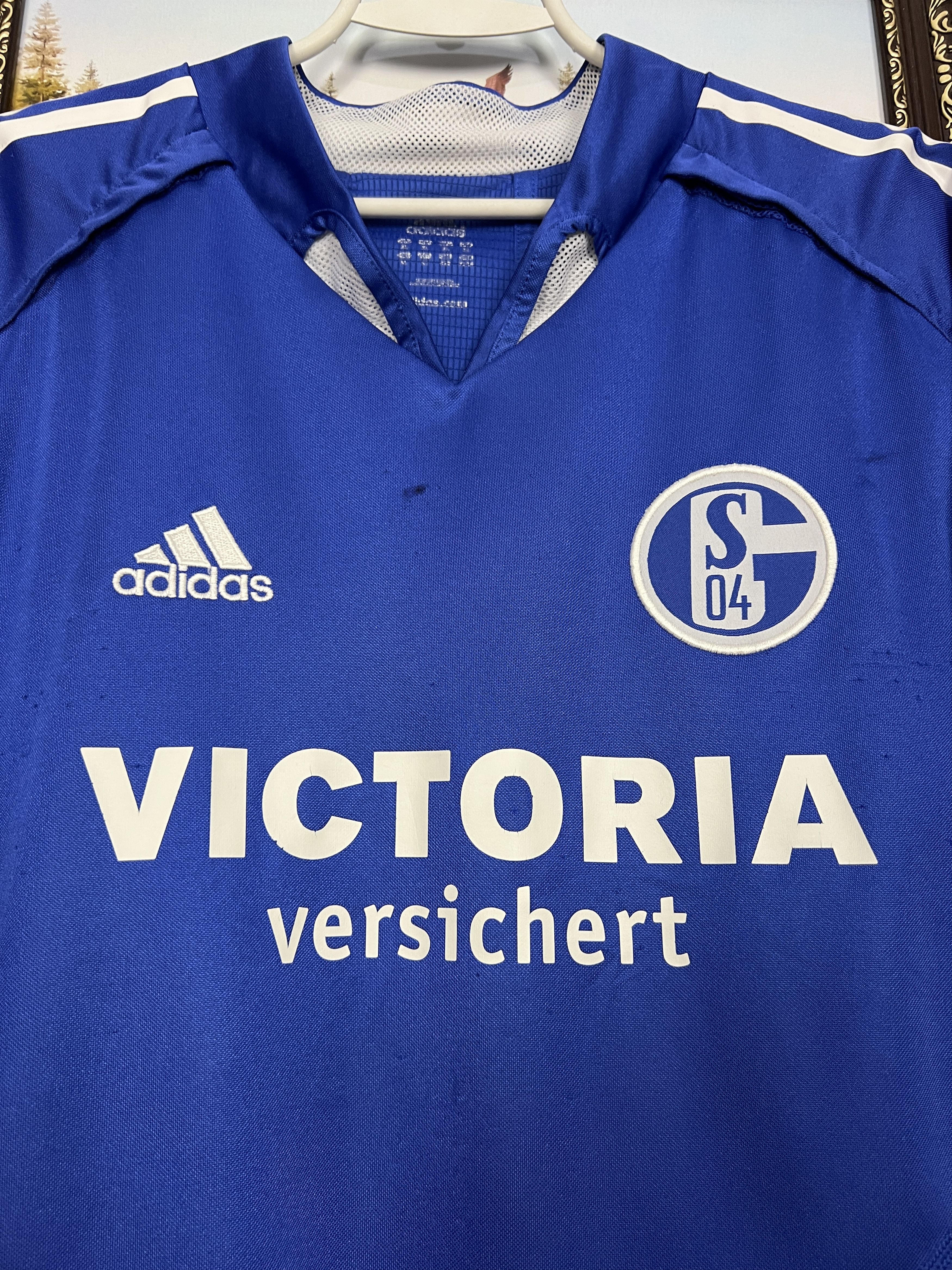 Adidas FC Schalke 04 football shirt Player #11 Sand Jersey Trikot Size US XL / EU 56 / 4 - 4 Thumbnail