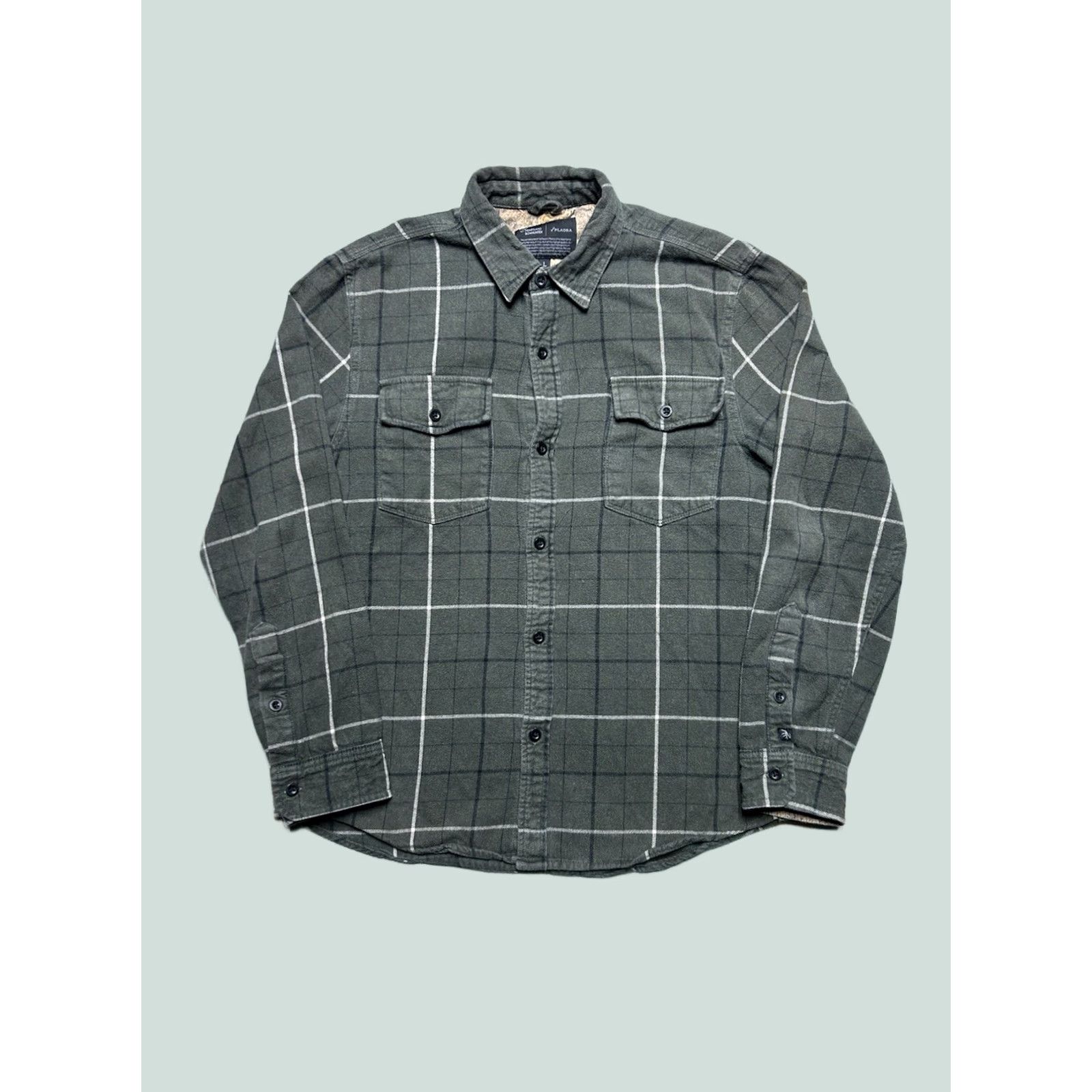 AMO Pladra Long Sleeve Flannel Shirt Heartland Bowhunter Green Plaid Camo Mens Large Size US L / EU 52-54 / 3 - 1 Thumbnail