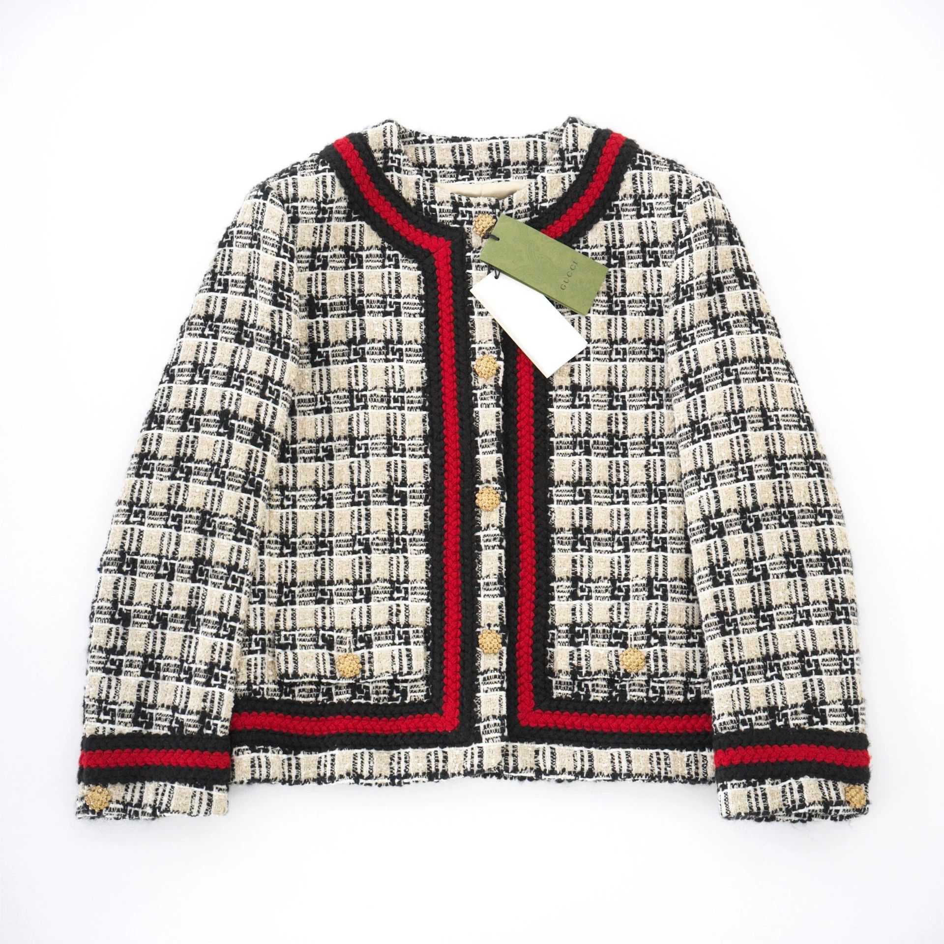 Gucci GUCCI Multicolor Tweed Wool Jacket 42 IT Size M / US 6-8 / IT 42-44 - 2 Thumbnail
