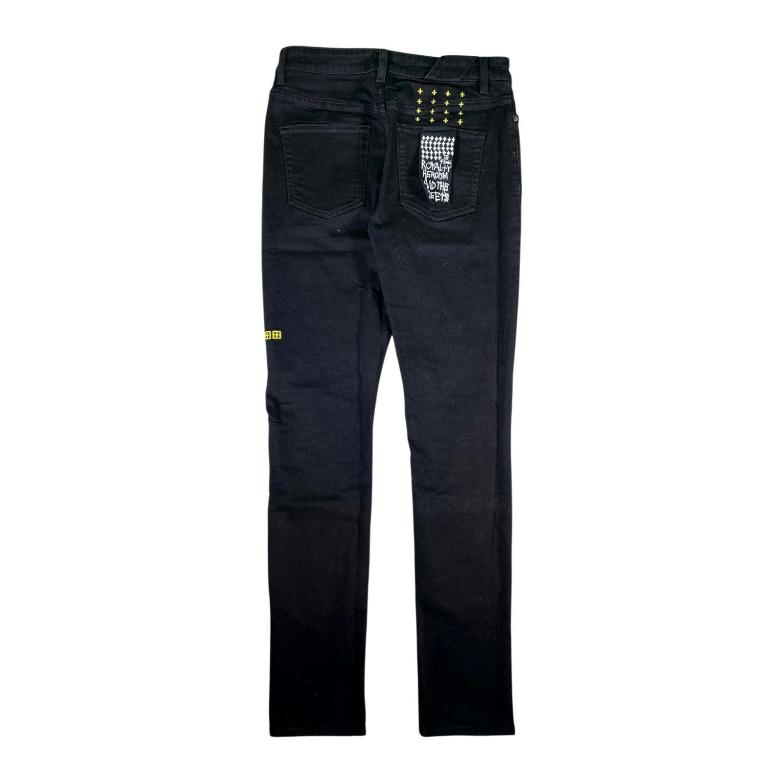 Ksubi Ksubi "Plus" Black & Yellow Jeans Size US 30 / EU 46 - 2 Thumbnail