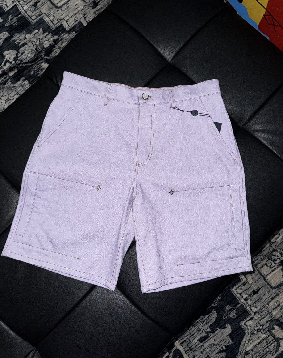 Louis Vuitton Monogram denim workwear shorts Size US 32 / EU 48 - 1 Thumbnail