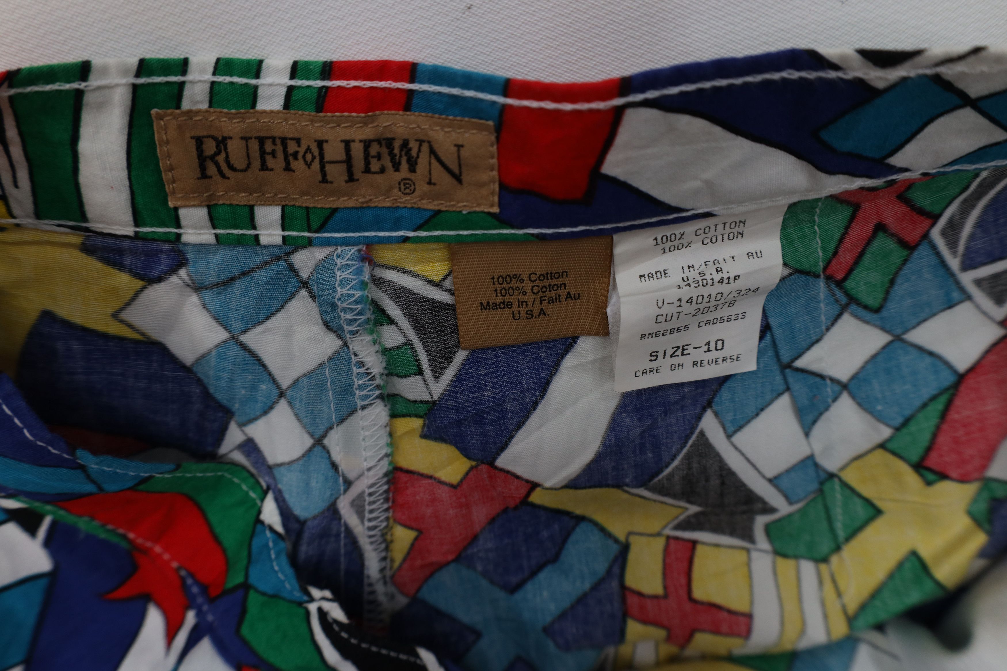 Vintage Vintage 90s Streetwear Flags Wrap Skirt Shorts USA Cotton Size 32" / US 10 / IT 46 - 7 Thumbnail