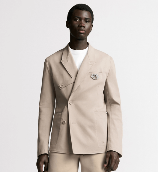 Dior o1w1db11025 513C21 Jacket with Buttoned Strap in Beige Size US M / EU 48-50 / 2 - 3 Thumbnail