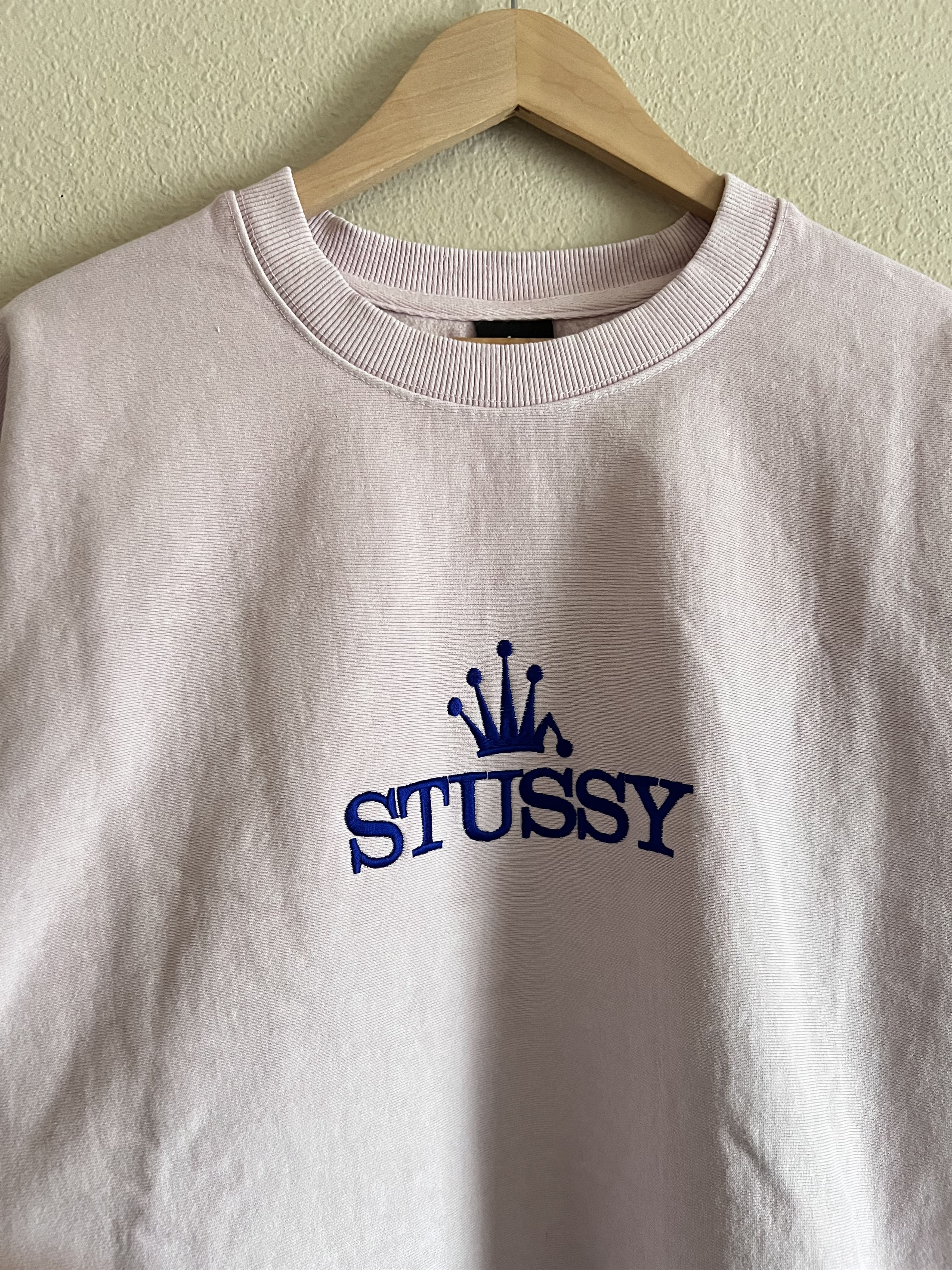 Stussy Stussy Glamour Pigment Dyed Crewneck Sweatshirt in Blush Size US L / EU 52-54 / 3 - 2 Thumbnail