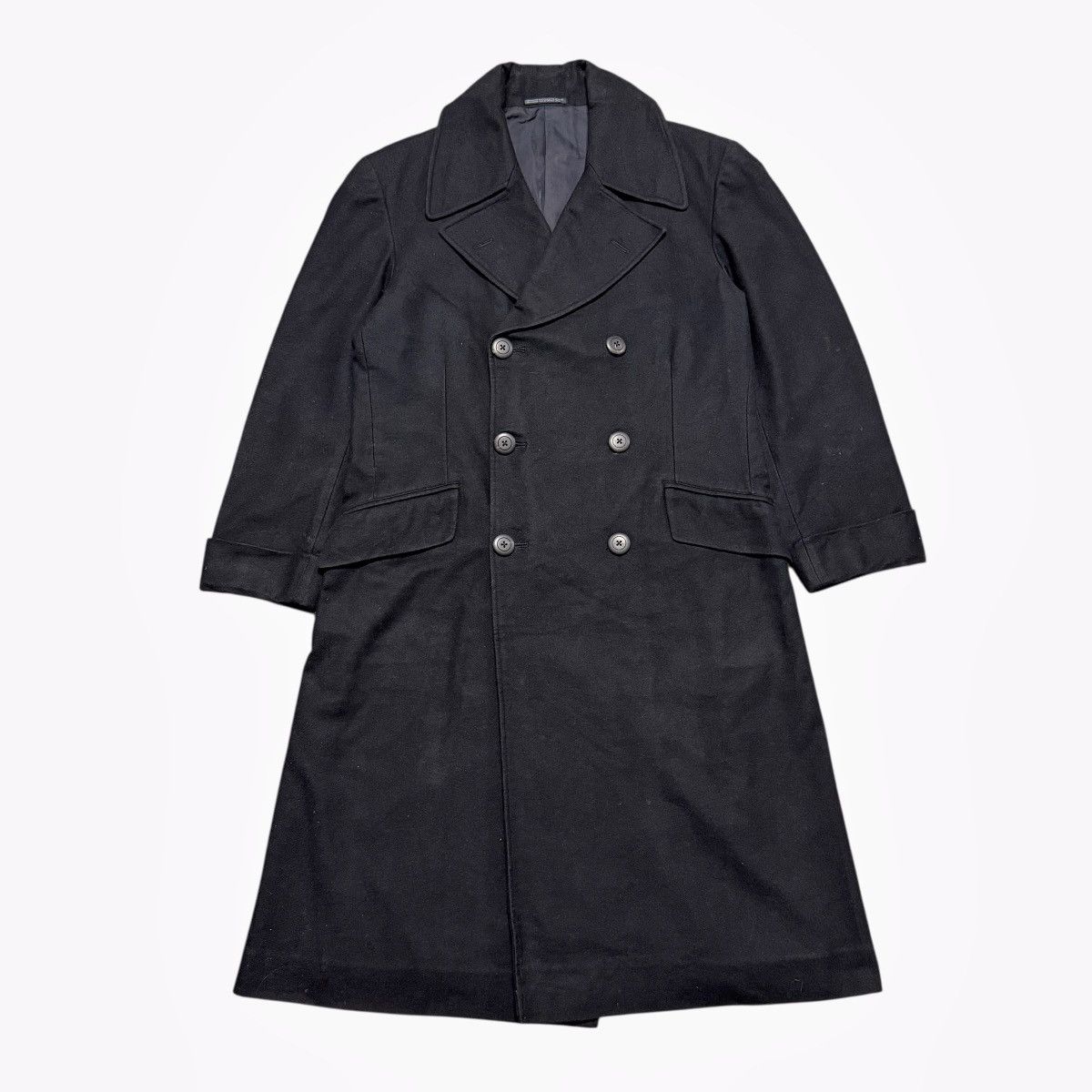 Yohji Yamamoto Yohji Yamamoto Pour Homme 80s Runway Double Breasted Coat Size US M / EU 48-50 / 2 - 1 Thumbnail