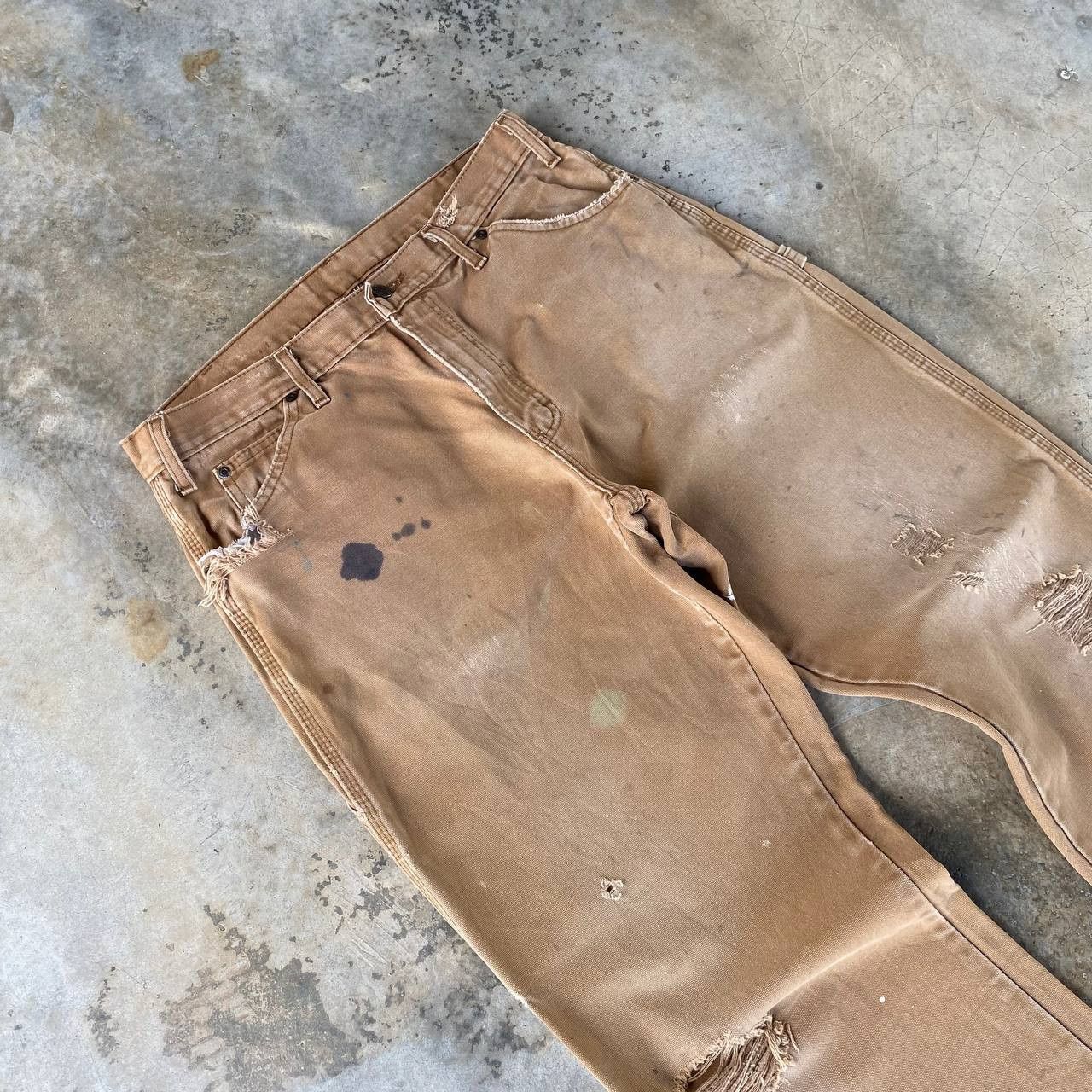 Dickies VINTAGE DICKIES DISTRESSED CARPENTER BROWN DENIM W34X34 Size US 34 / EU 50 - 7 Thumbnail