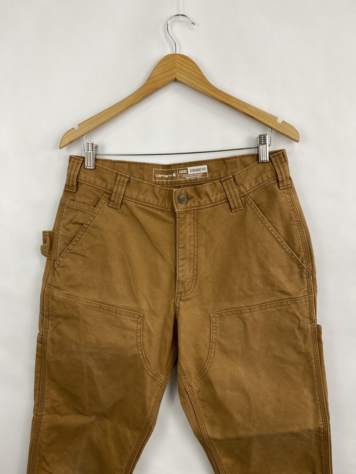 Carhartt 🇺🇸 Vintage 90s Carhartt Double Knees Brown Work Pants Y2K Size US 32 / EU 48 - 6 Thumbnail