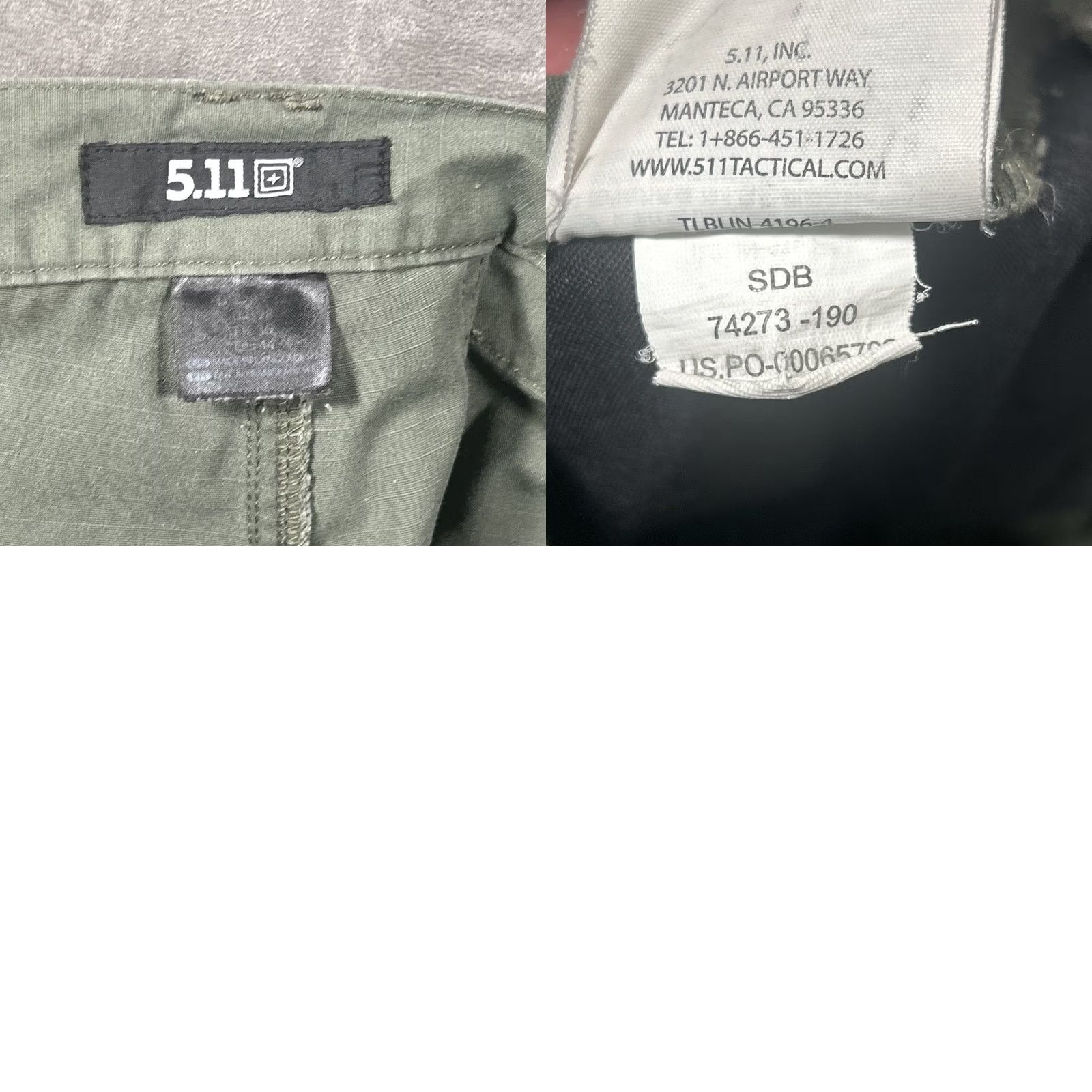 Vintage 5.11 Tactical Mens Regular Fit Taclite Pro Ripstop Cargo Pants Green 28x32 Size US 28 / EU 44 - 9 Thumbnail