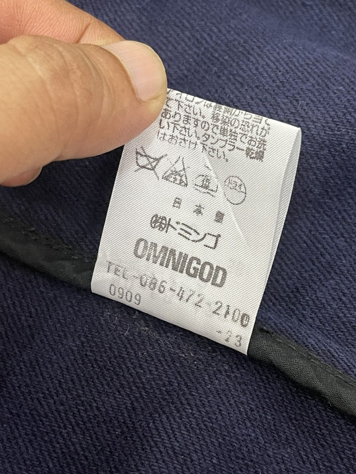 OMNIGOD Shawl Collar Navy Jacket Omnigod Japan Indigo Blue 6🟩5 Size US M / EU 48-50 / 2 - 19 Thumbnail