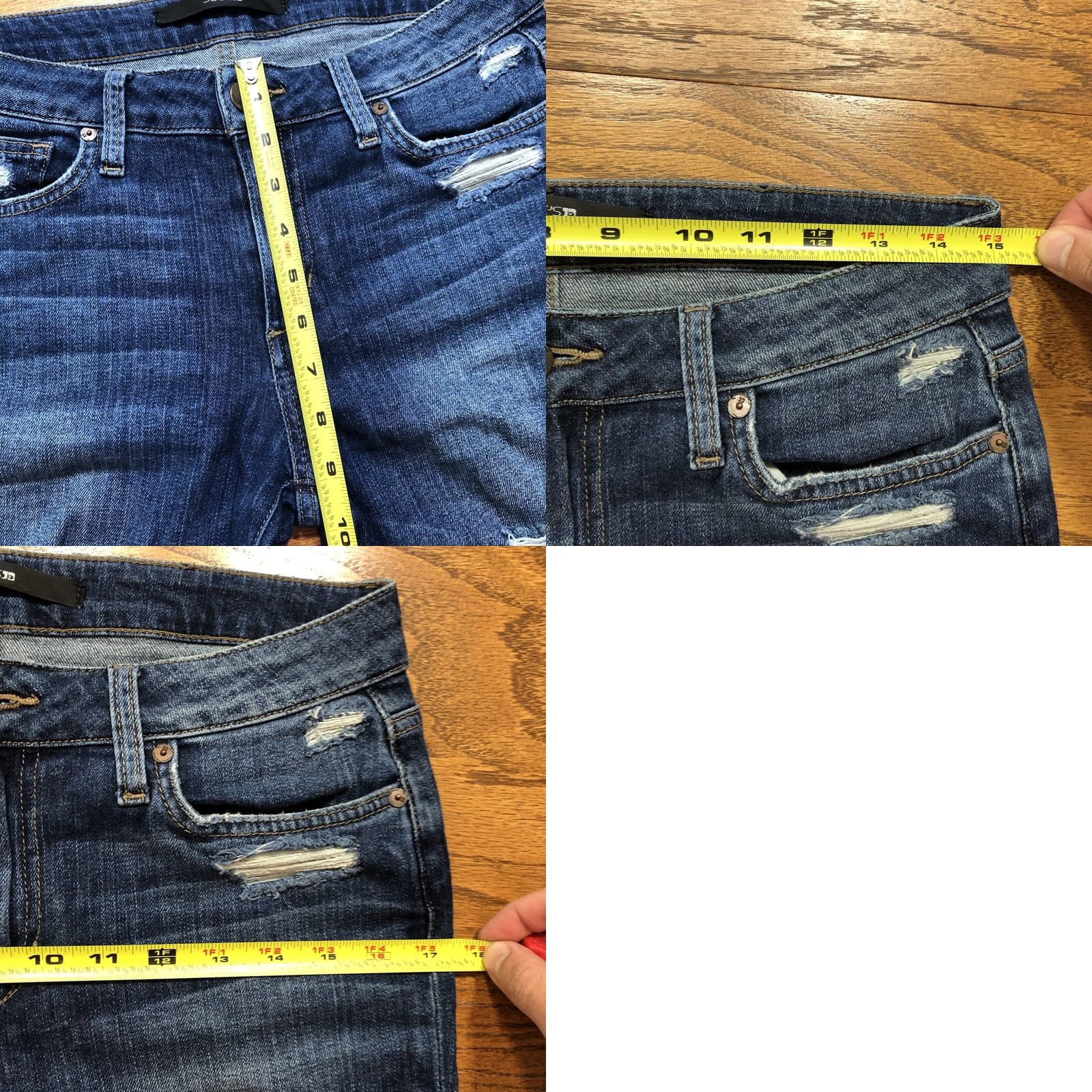 Vintage Joe's Jeans Blue Denim Pants Jeans Slim Distressed 27x29 Womens Mid Rise 5-Pocket Denim Blue Baggy Classic Modern Bohemian City USA 27x29 Womens Size 27" / US 4 / IT 40 - 9 Thumbnail