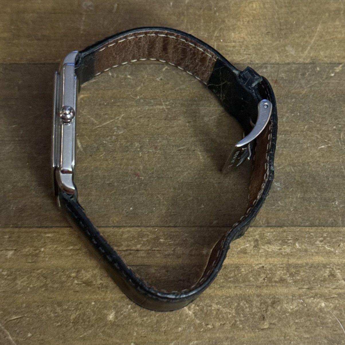 St. John St. John signature logo black leather band watch Size ONE SIZE - 6 Thumbnail