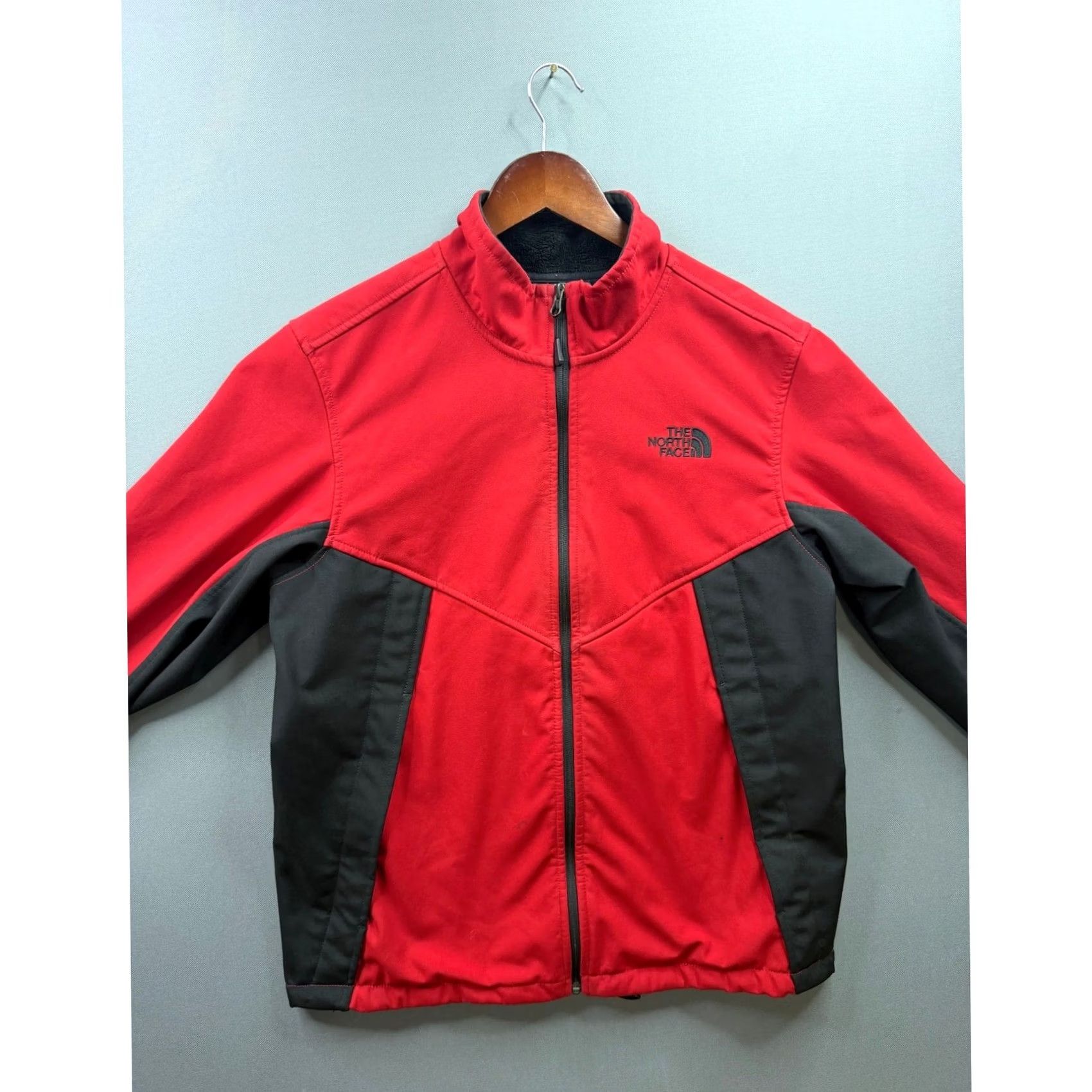 The North Face The North Face Windwall Softshell Jacket Mens Red Black Full Zip Fleece Lined Medium Size US M / EU 48-50 / 2 - 2 Thumbnail