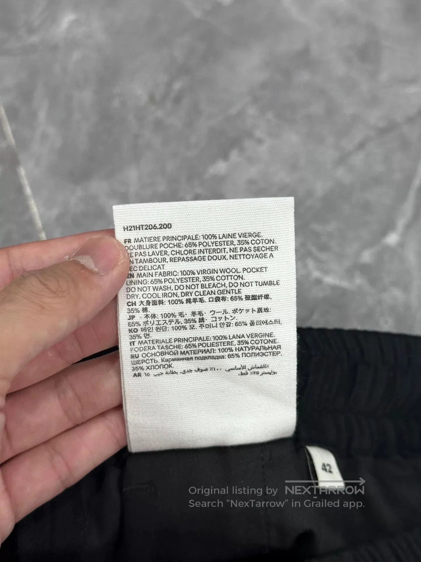 AMI Black Wool Slim Fit Trousers. Size US 26 / EU 42 - 5 Thumbnail