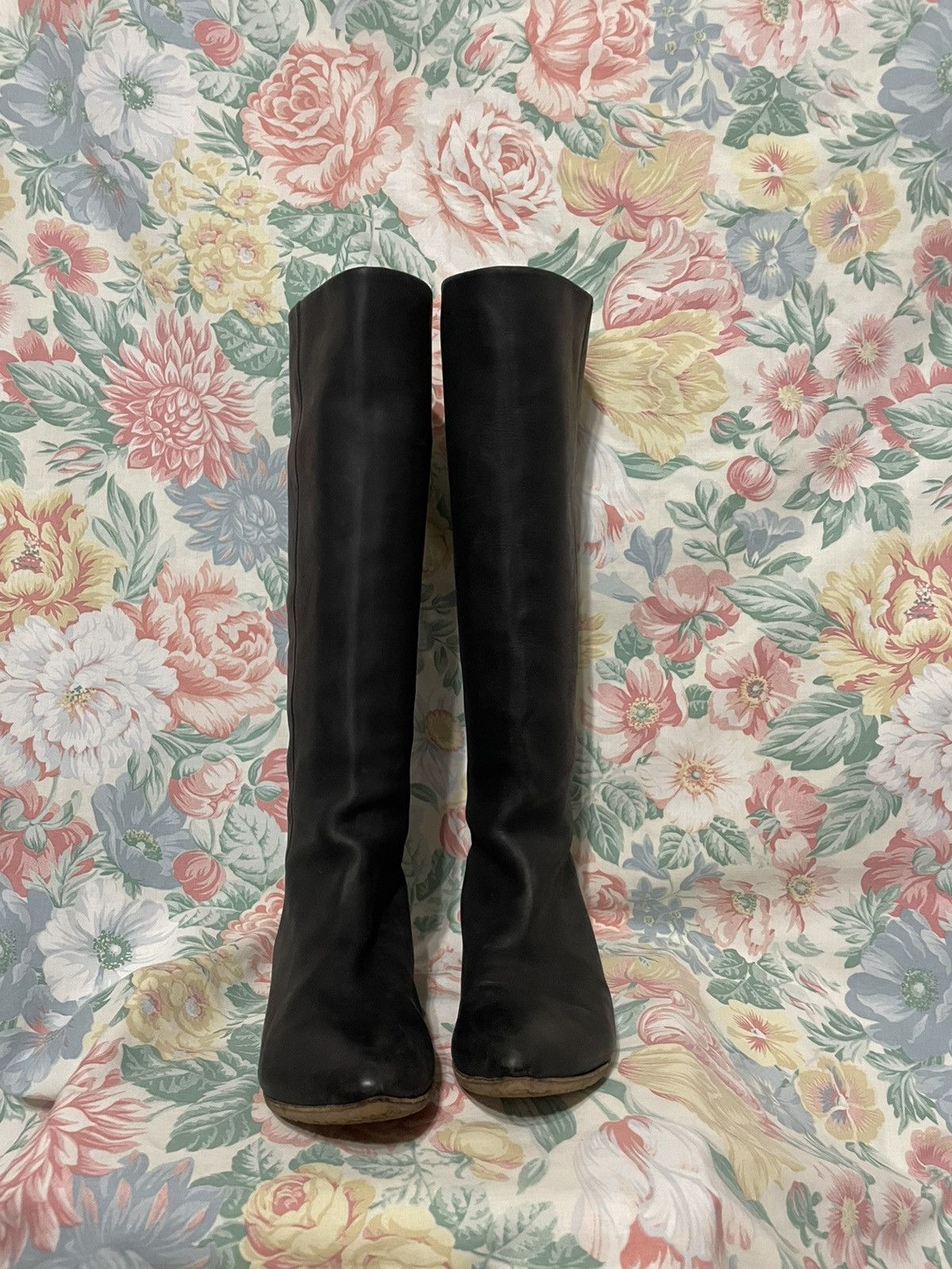 H&M × Maison Margiela Maison Martin Margiela x H&M High Black Leather Boots (2012) Size US 7 / IT 37 - 3 Thumbnail