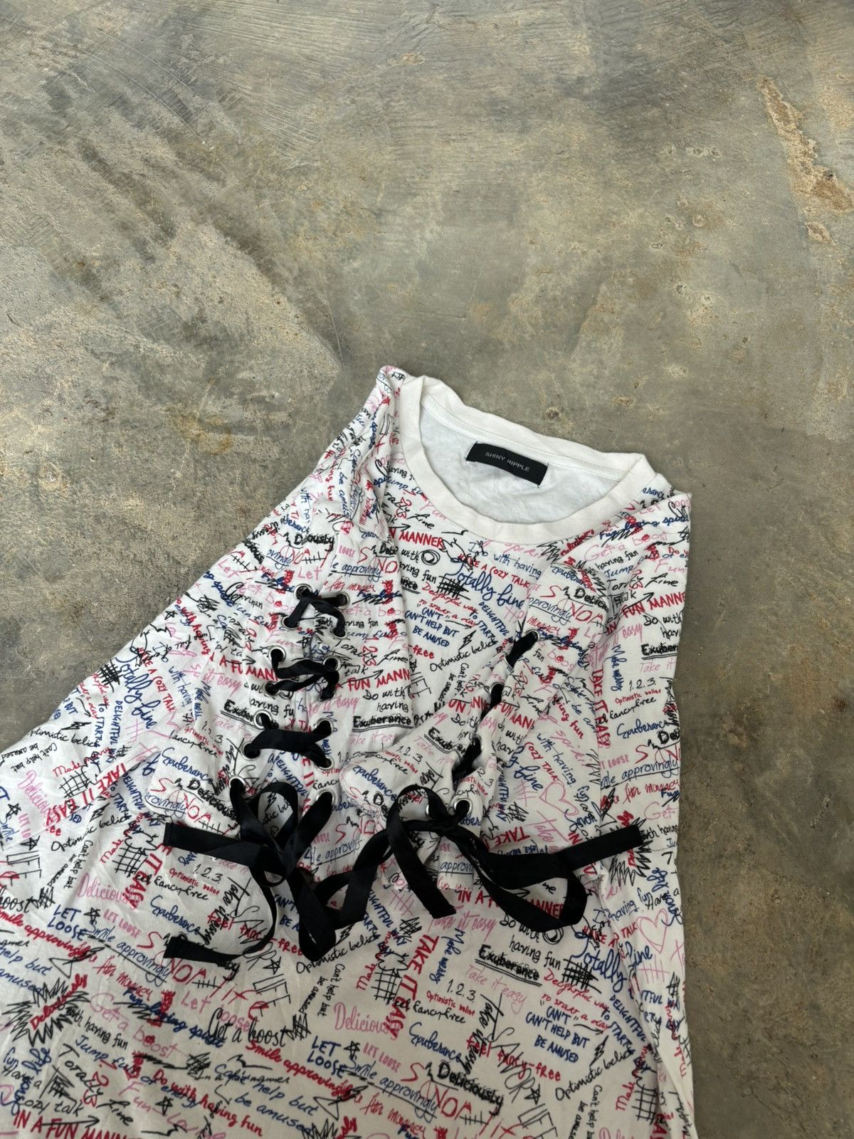 Hysteric Glamour × Japanese Brand Y2k Shinky Ripple Full Print Tshirt Size US M / EU 48-50 / 2 - 3 Thumbnail